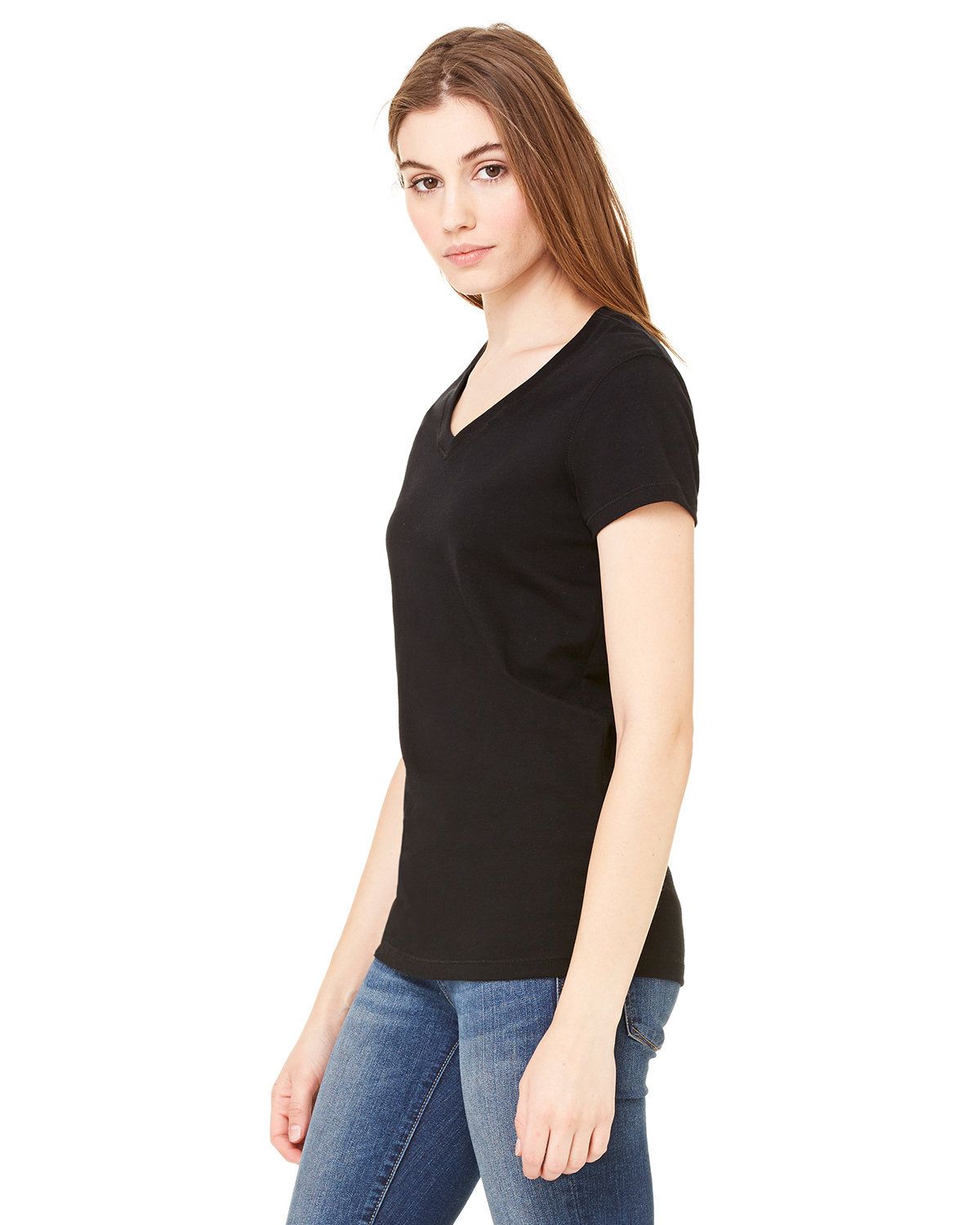 'Bella Canvas B6005 Bella + Canvas Women's Jersey Short Sleeve V Neck Tee'