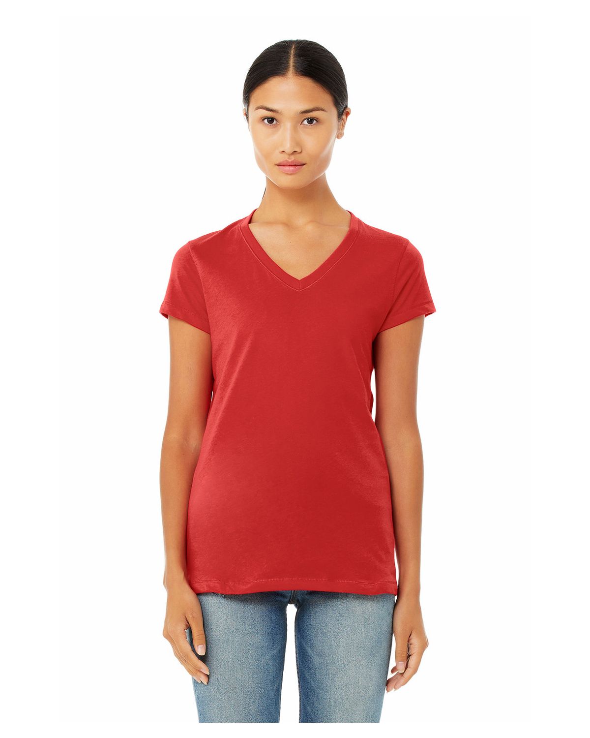 'Bella Canvas B6005 Bella + Canvas Women's Jersey Short Sleeve V Neck Tee'