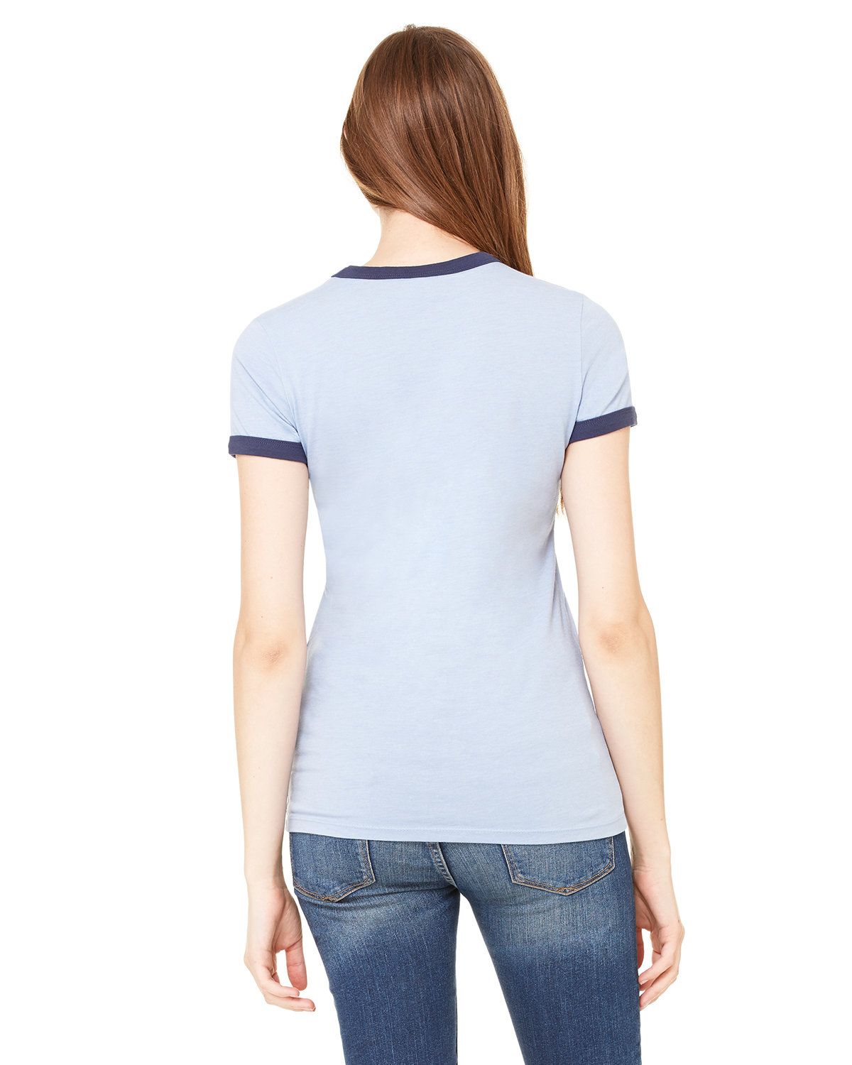 'Bella Canvas B6050 Ladies' Jersey Short Sleeve Ringer T Shirt'