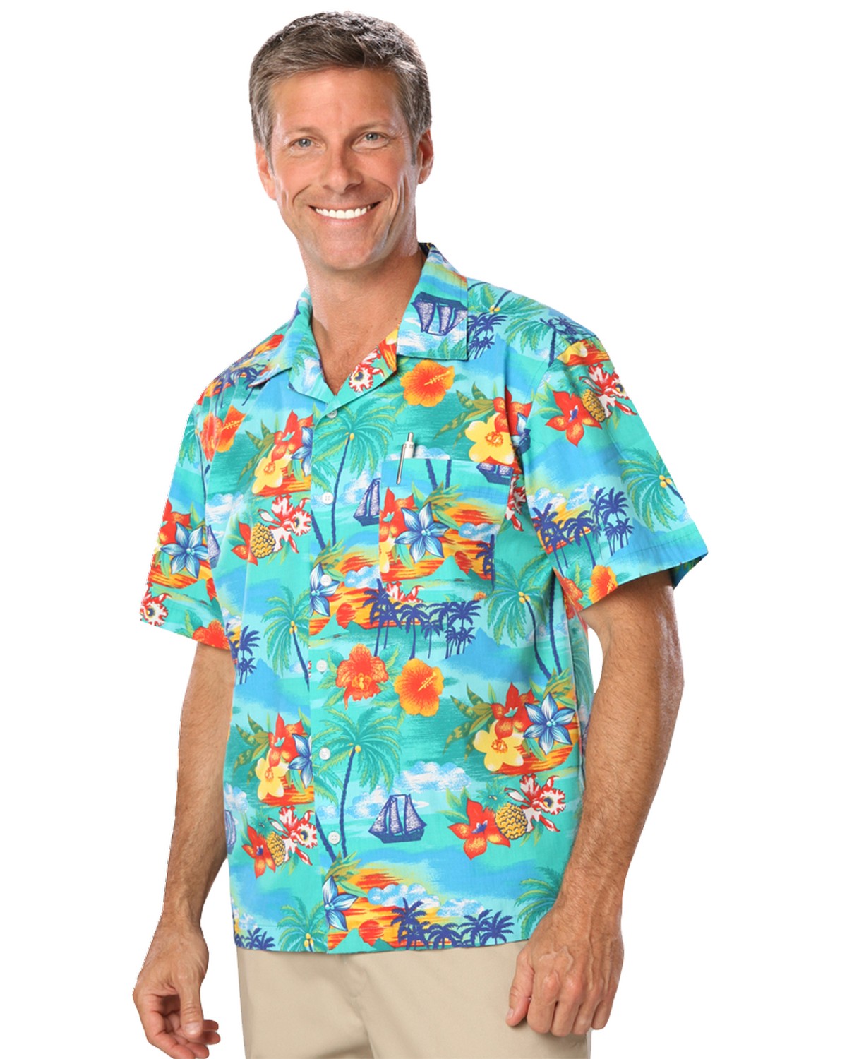 'BG3103 Tropic Print Camp Shirt'