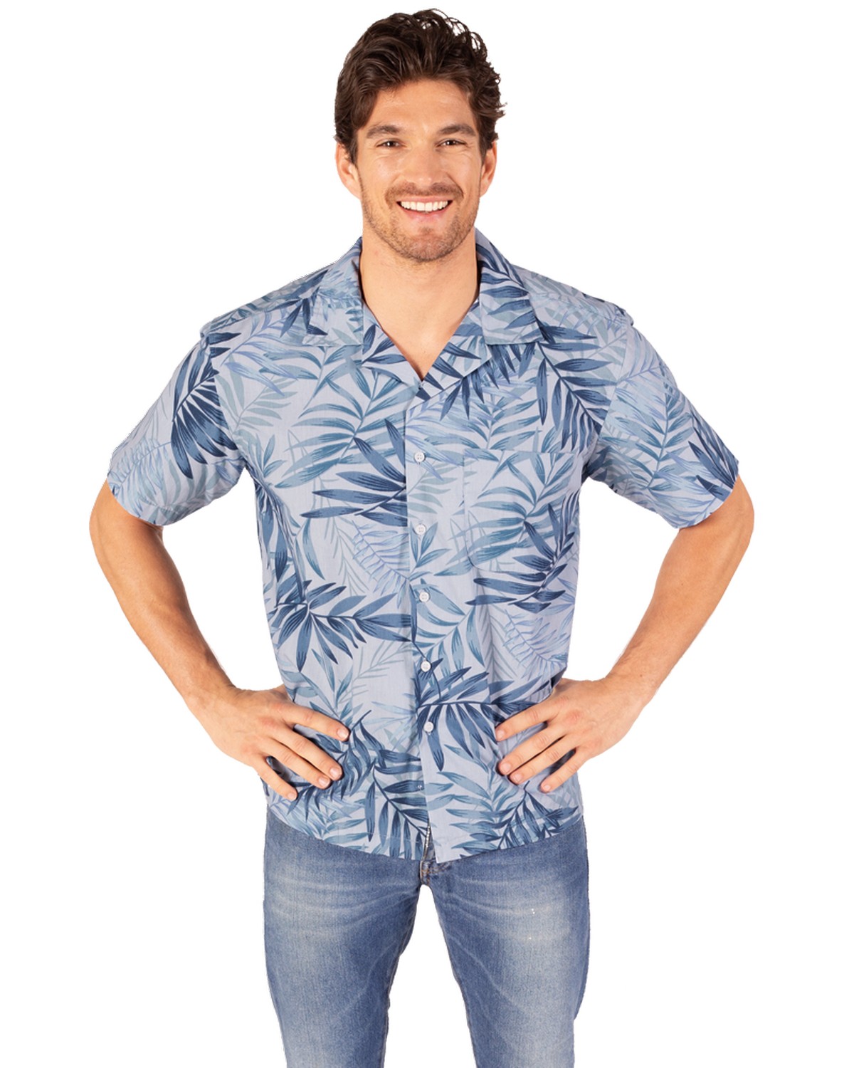 'BG3107 Tonal Print Camp Shirt'