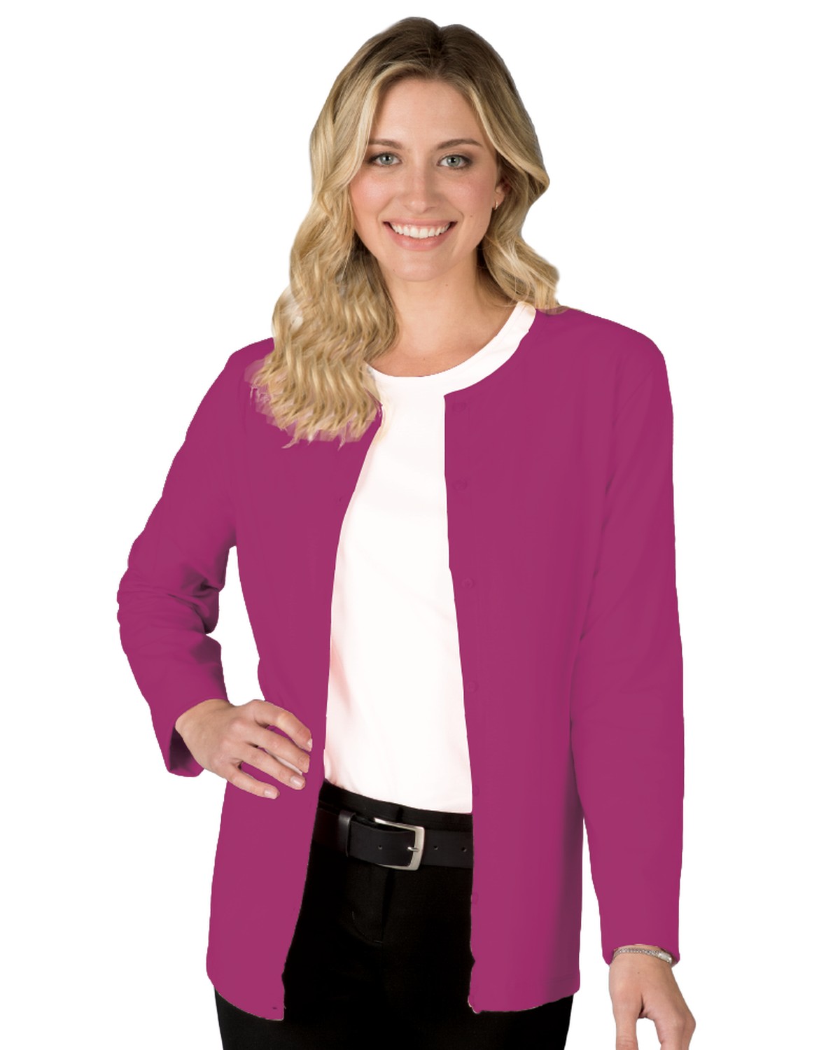'BG4701 Ladies' L/S Button Front Cardigan'