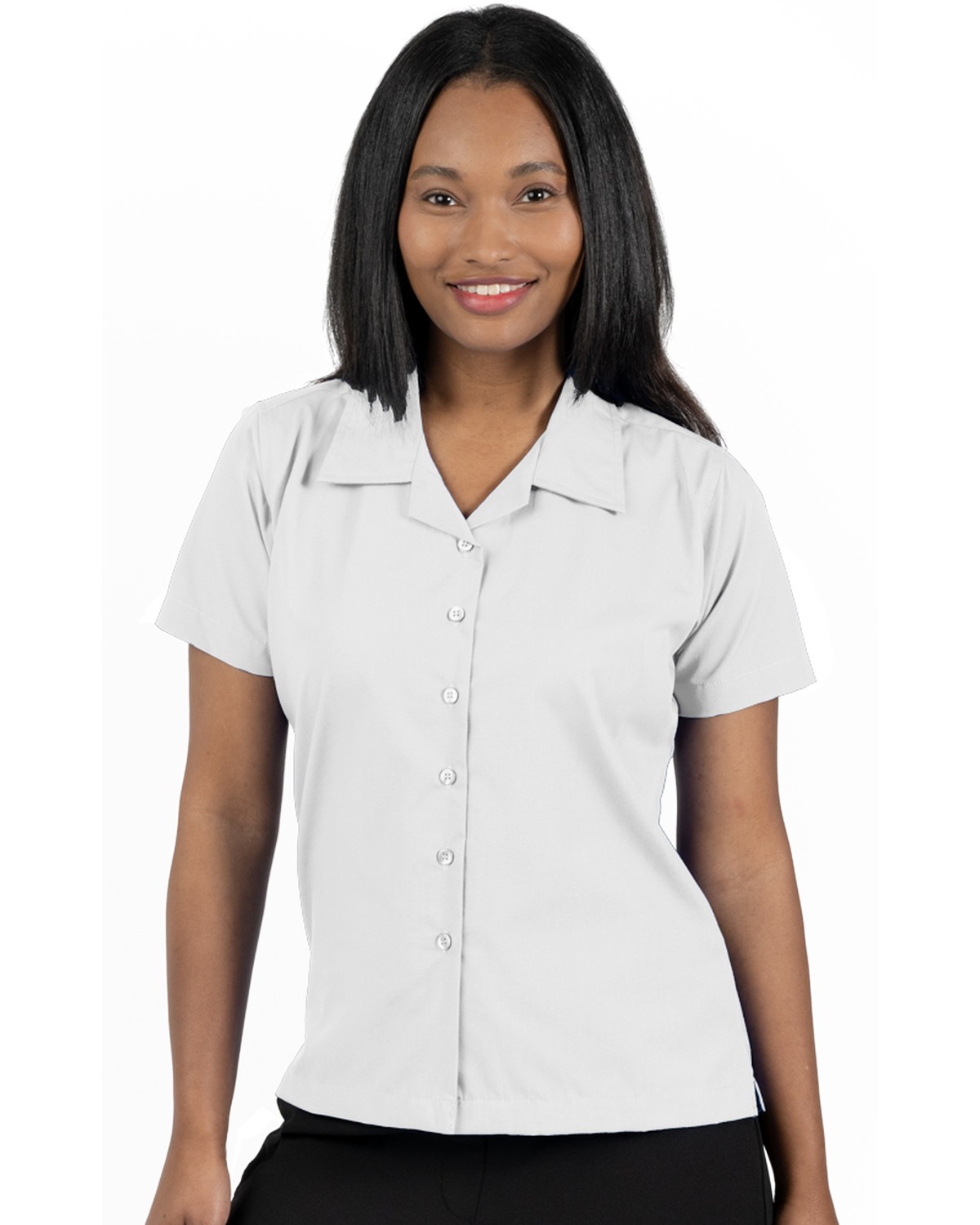 'BG6100 Ladies' Solid Poplin Camp Shirt'