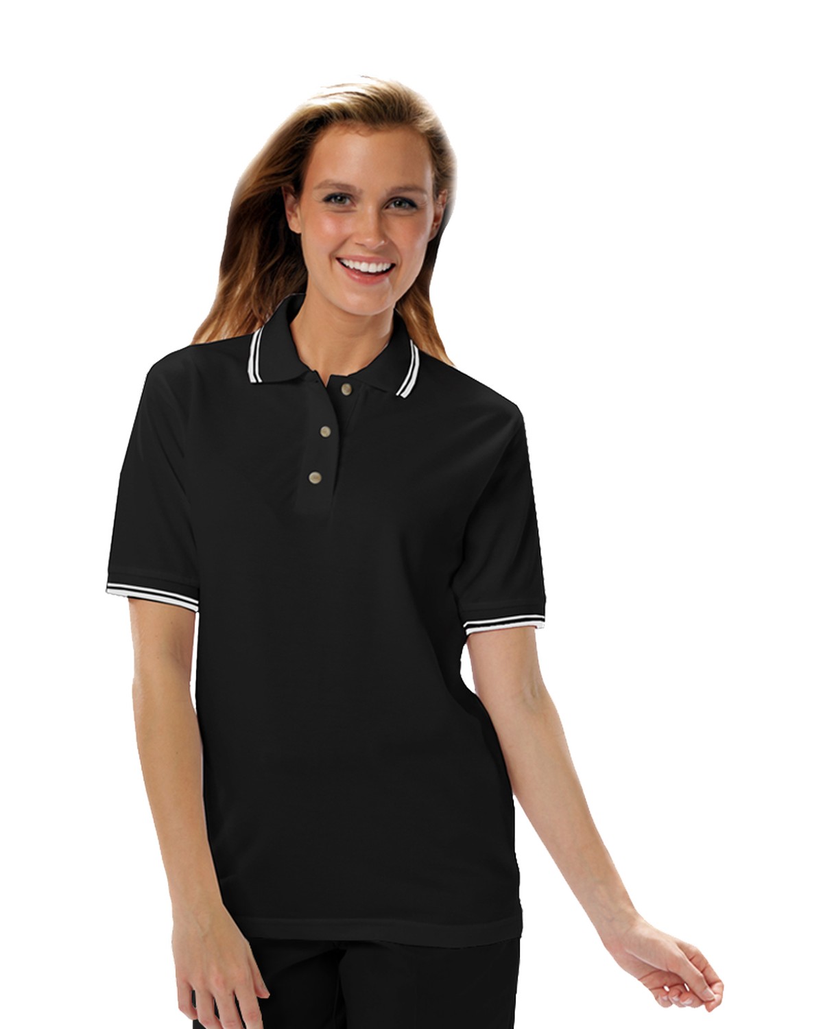 'BG6205 Ladies' Superblend Tipped Pique Polo'