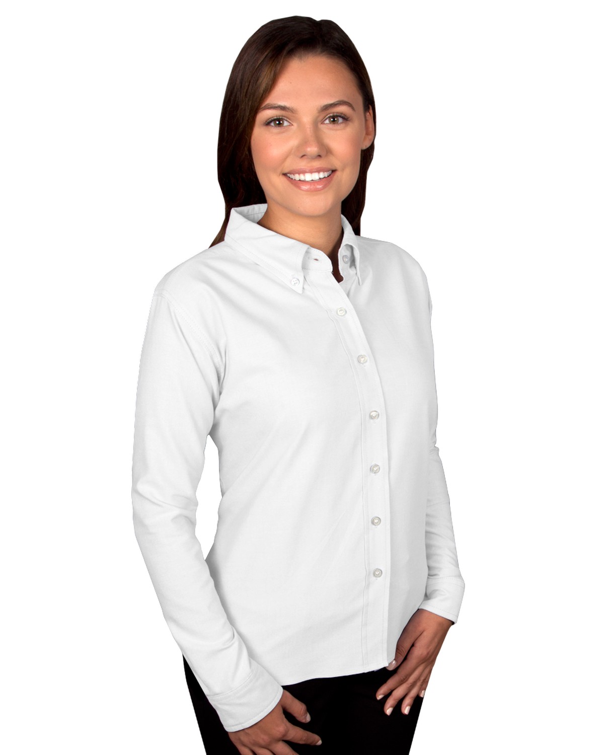 'BG6214 Ladies' L/S Oxford Shirt'