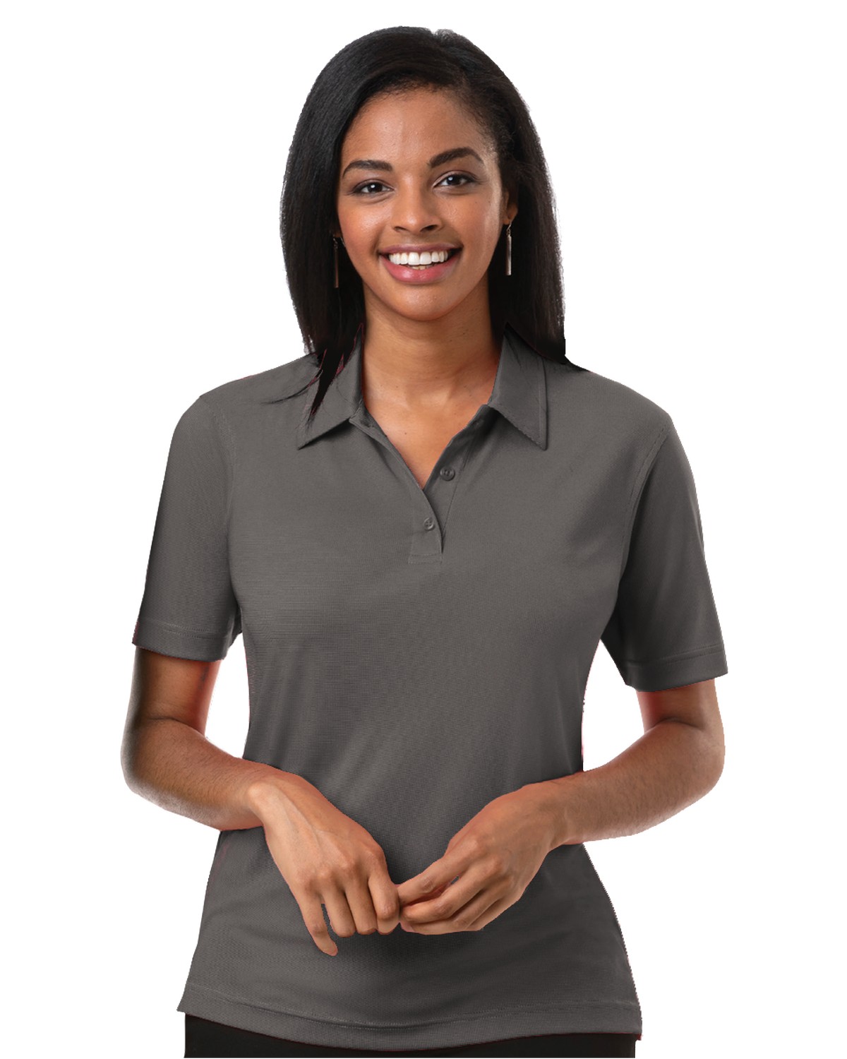 'BG6232 Ladies S/S Nailhead Polo'