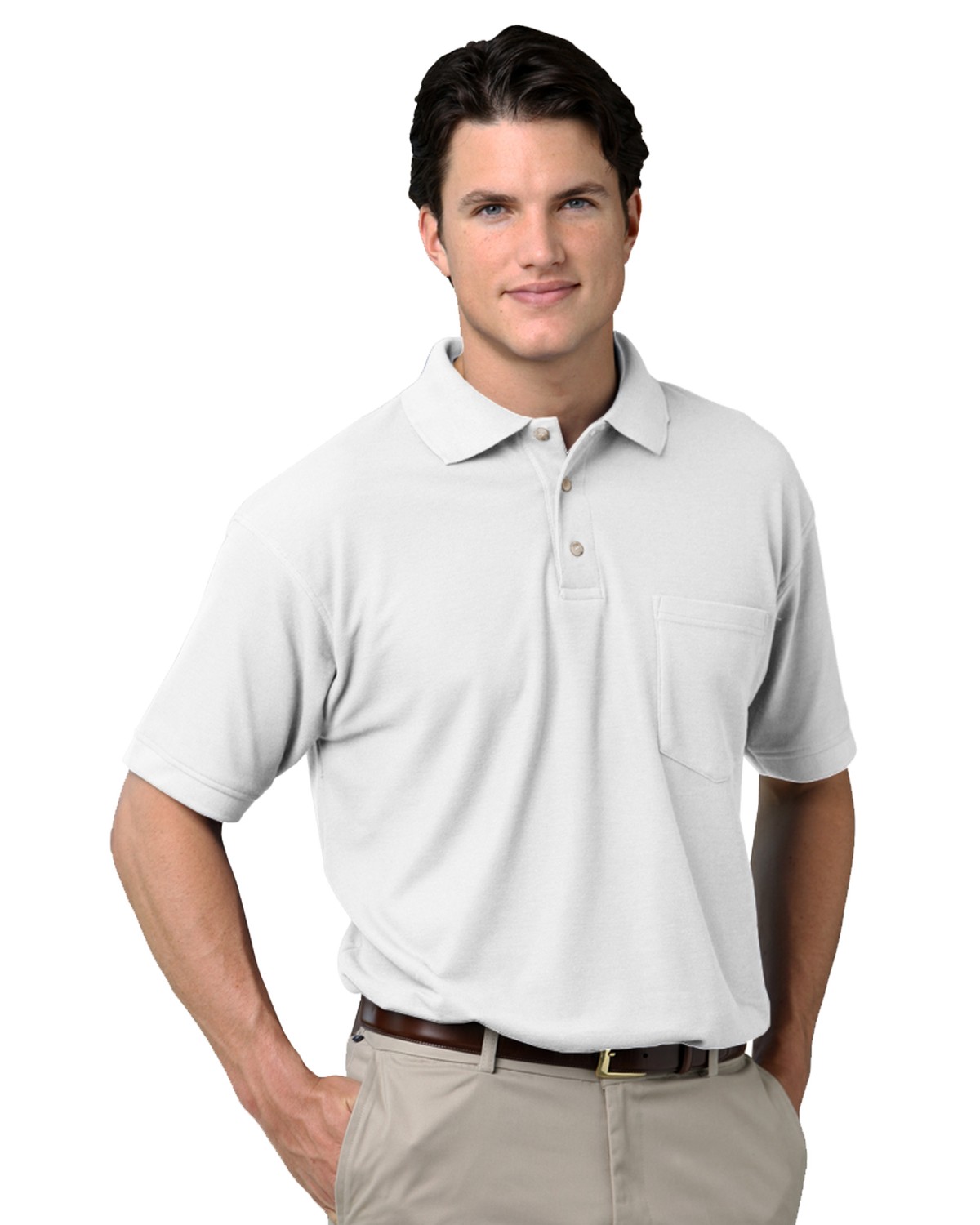 'BG7206 Adult Superblend S/S Pocketed Polo'