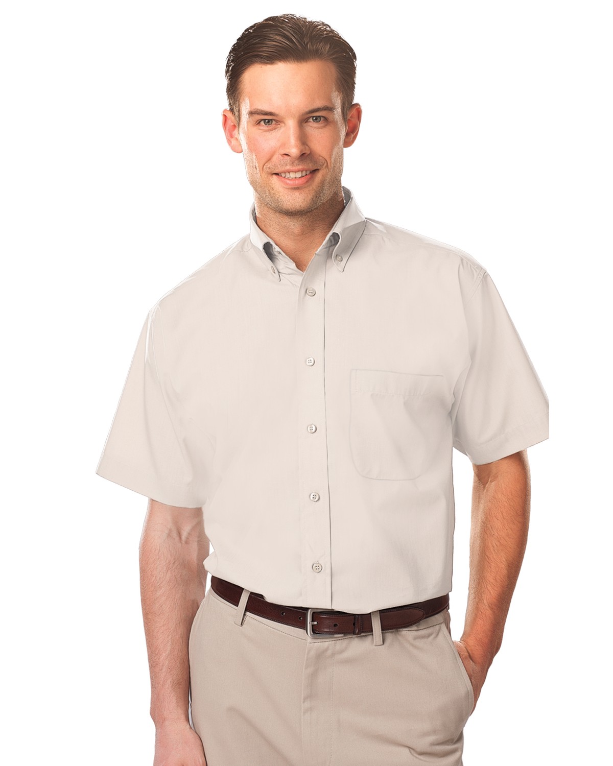 'BG7210S Men's S/S Value Poplin Shirt'