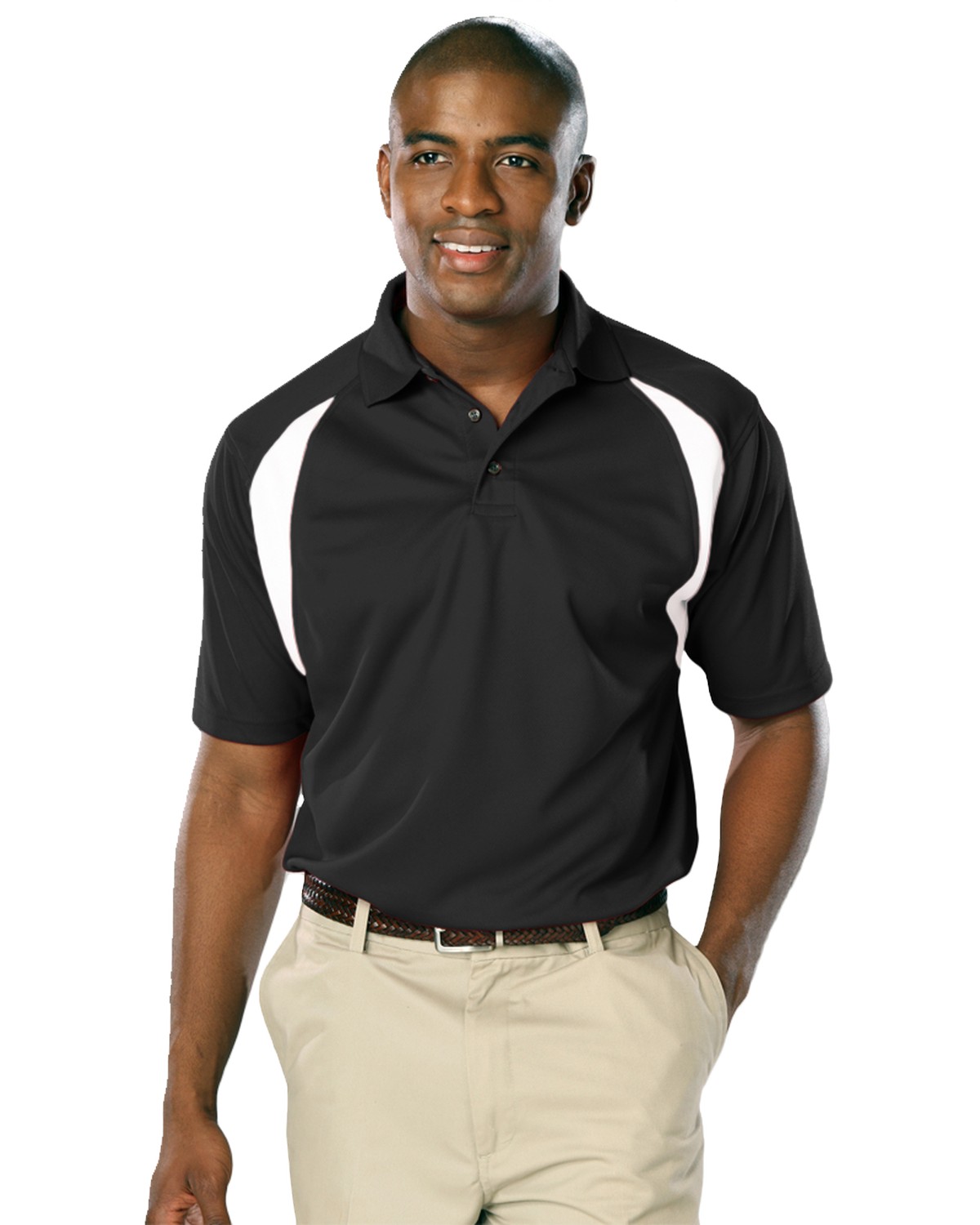 'BG7223 Men's Wicking Raglan Sleeve Polo'