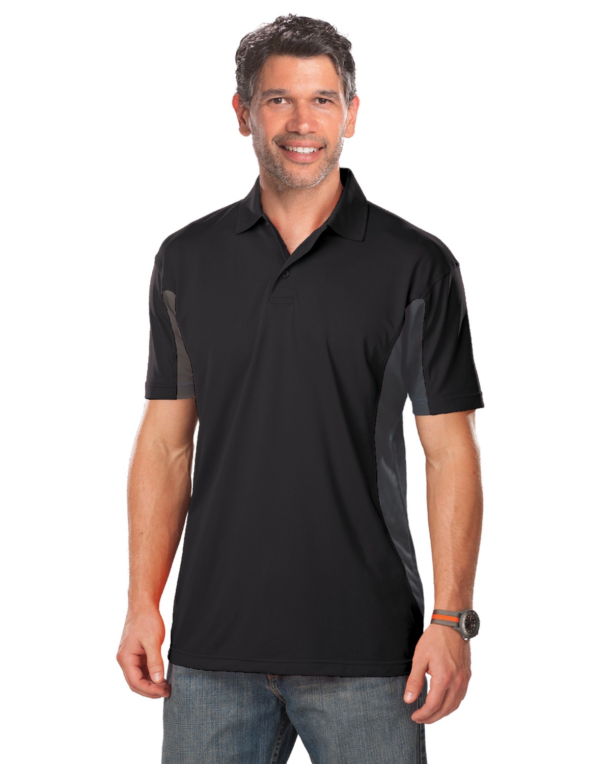 'BG7226 Men's Snag Resist Colorblock Polo'
