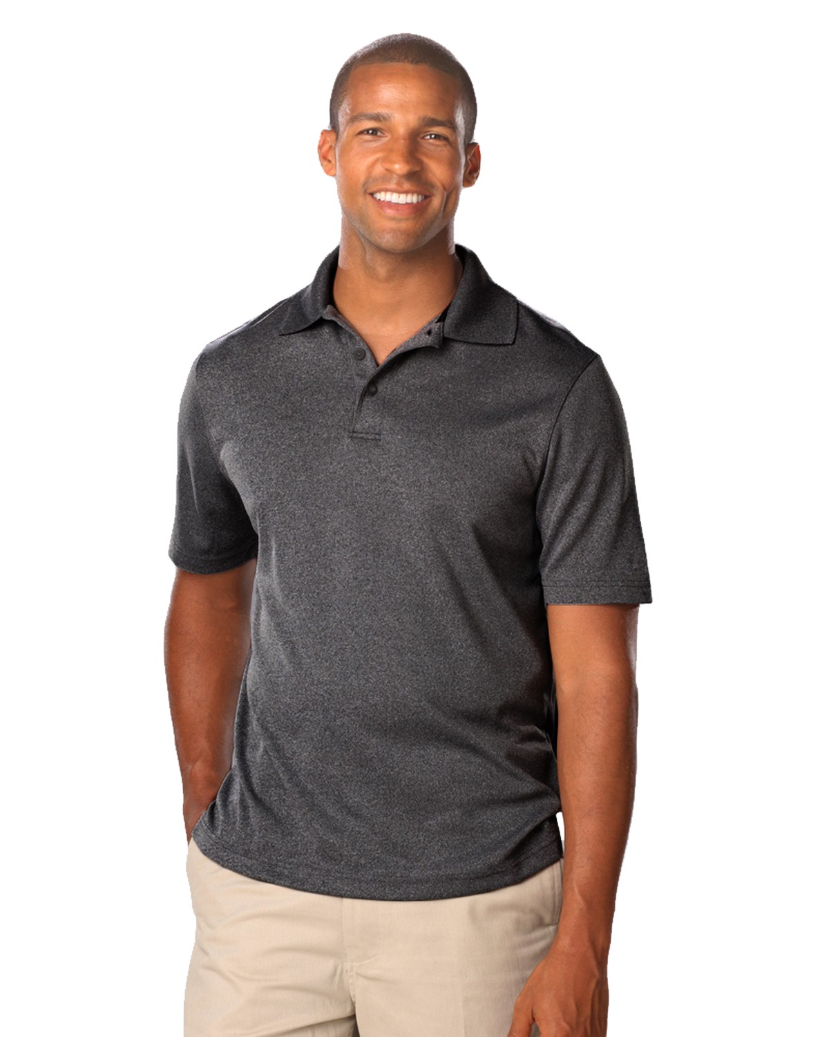 'BG7229 Men's Heathered Polo'