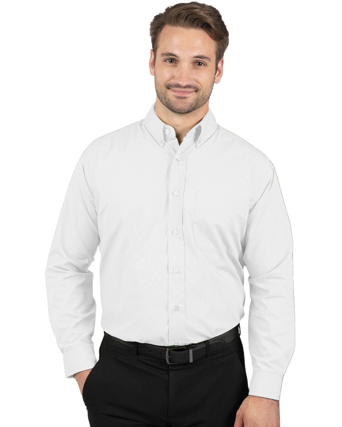 'BG7266 Men's L/S Superblend Poplin Shirt with Matching Buttons'