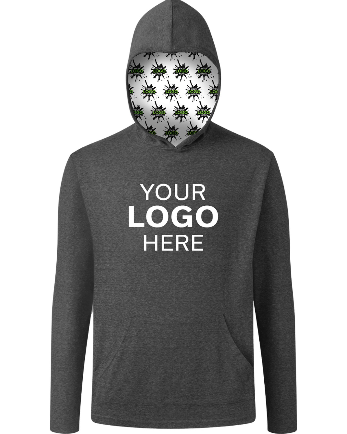 'BG7309H Your Logo Here Triblend Pullover Hoodie'