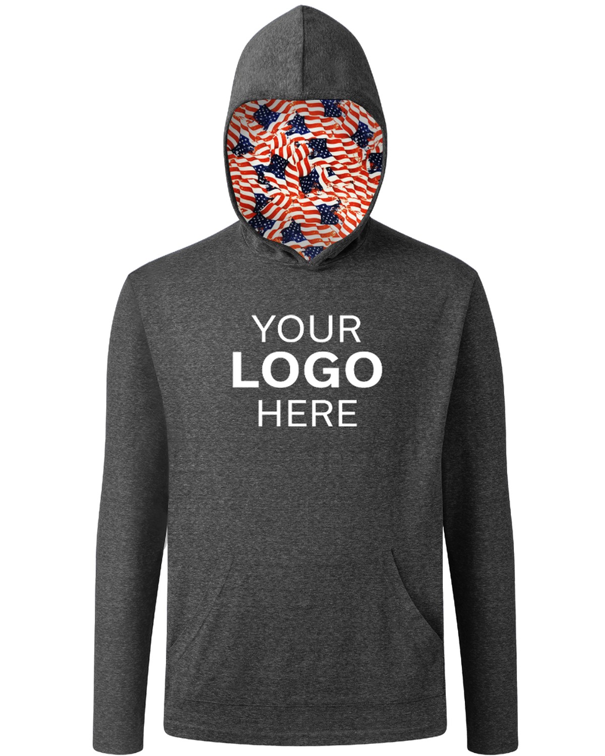 'BG7309HA Americana Adult Triblend Pullover Hoodie'