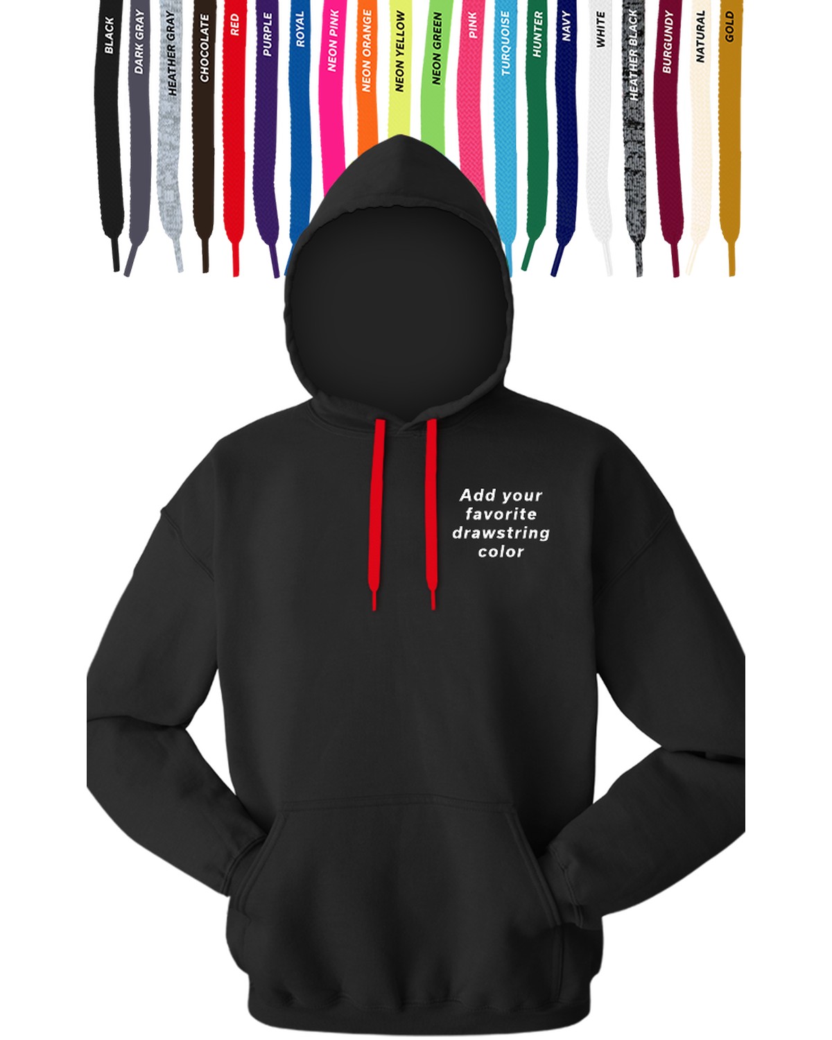 'BG9301PD Custom Drawstring Pullover Hoodie'