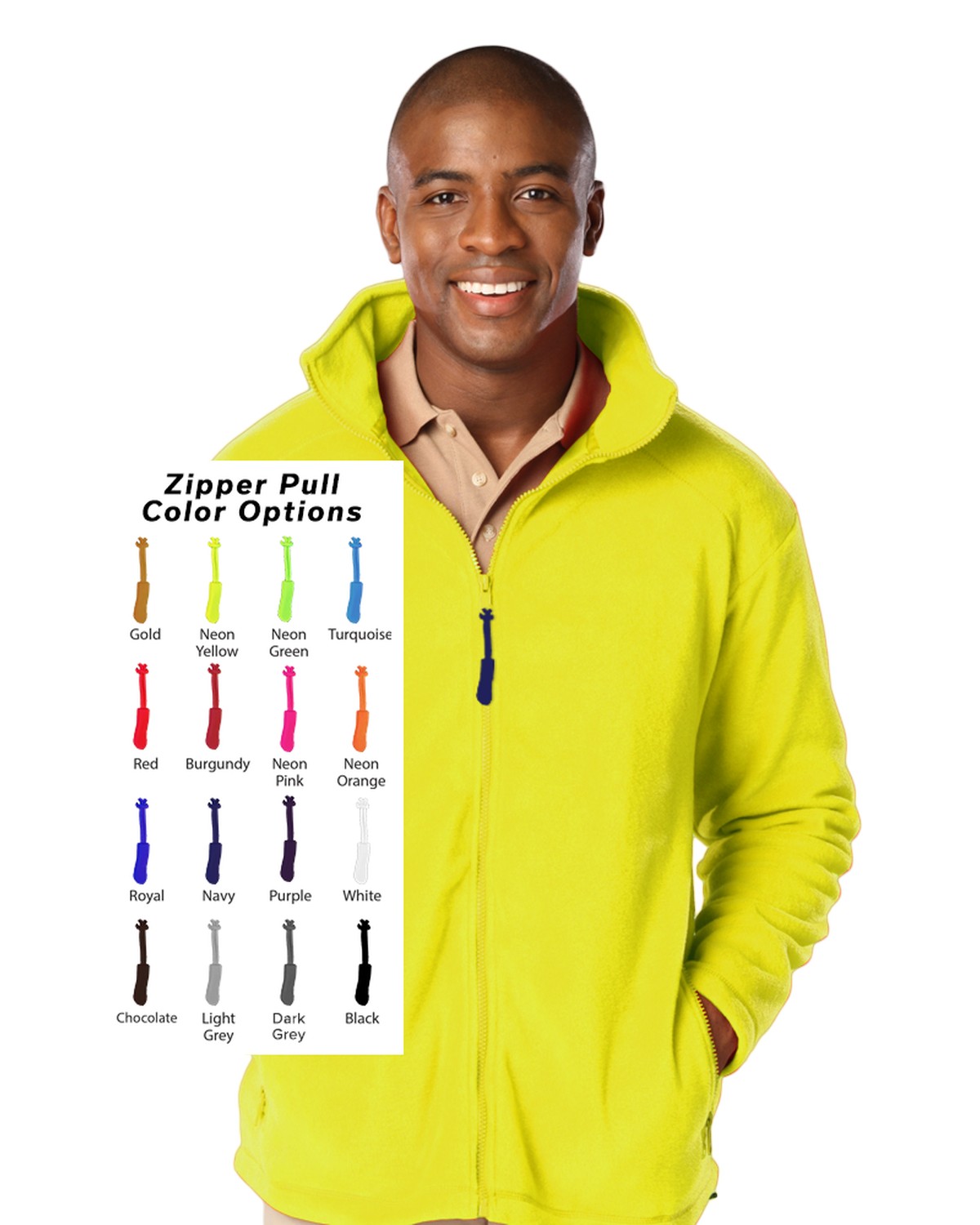 'BG9951B Custom Zipper Pull Polar Fleece Jacket'
