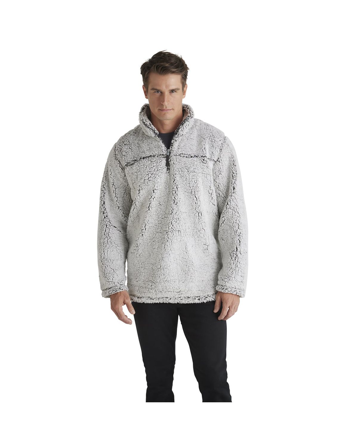 'Burnside 3050 1/4 Zip Sherpa Pullover Jacket'