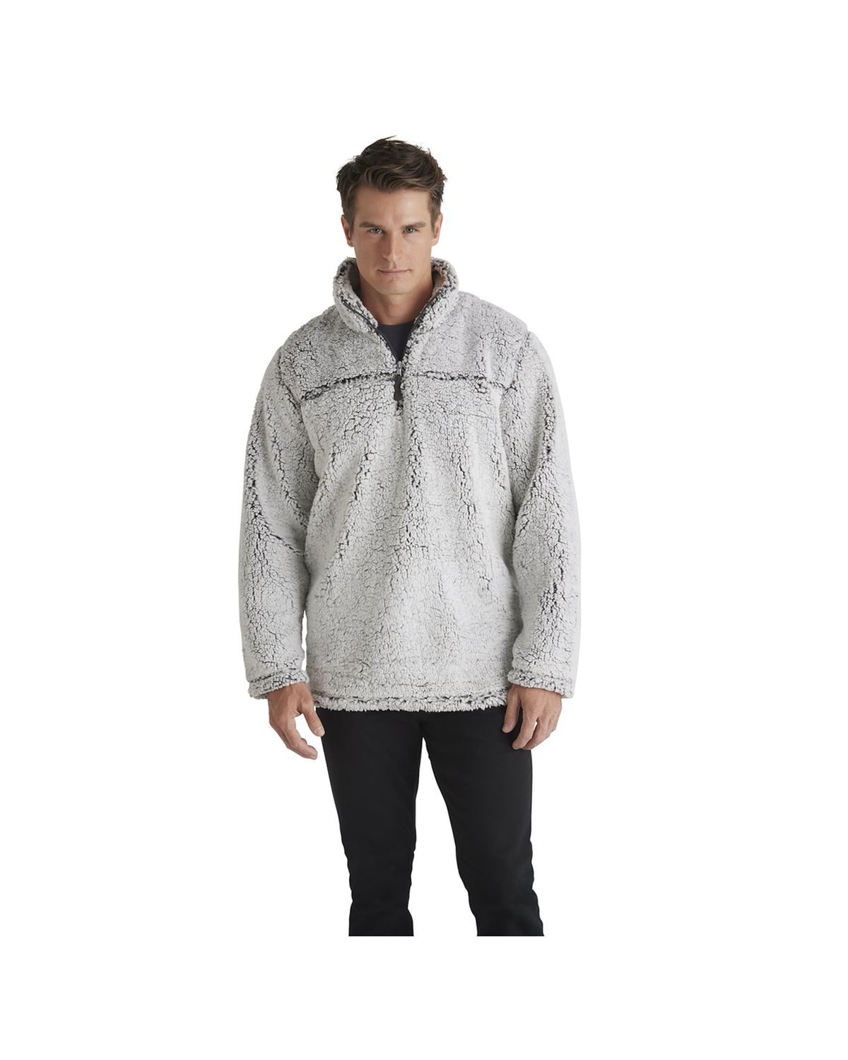 'Burnside 3050 1/4 Zip Sherpa Pullover Jacket'