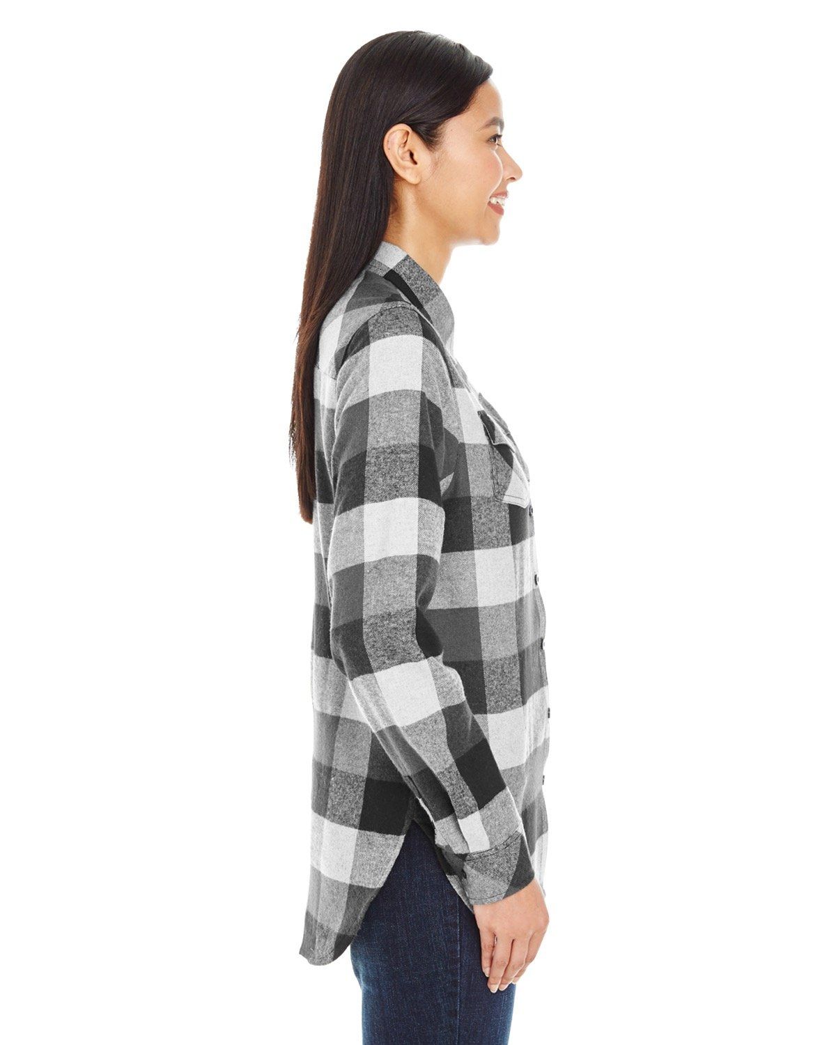 'Burnside 5210 Ladies Plaid Flannel Shirt'