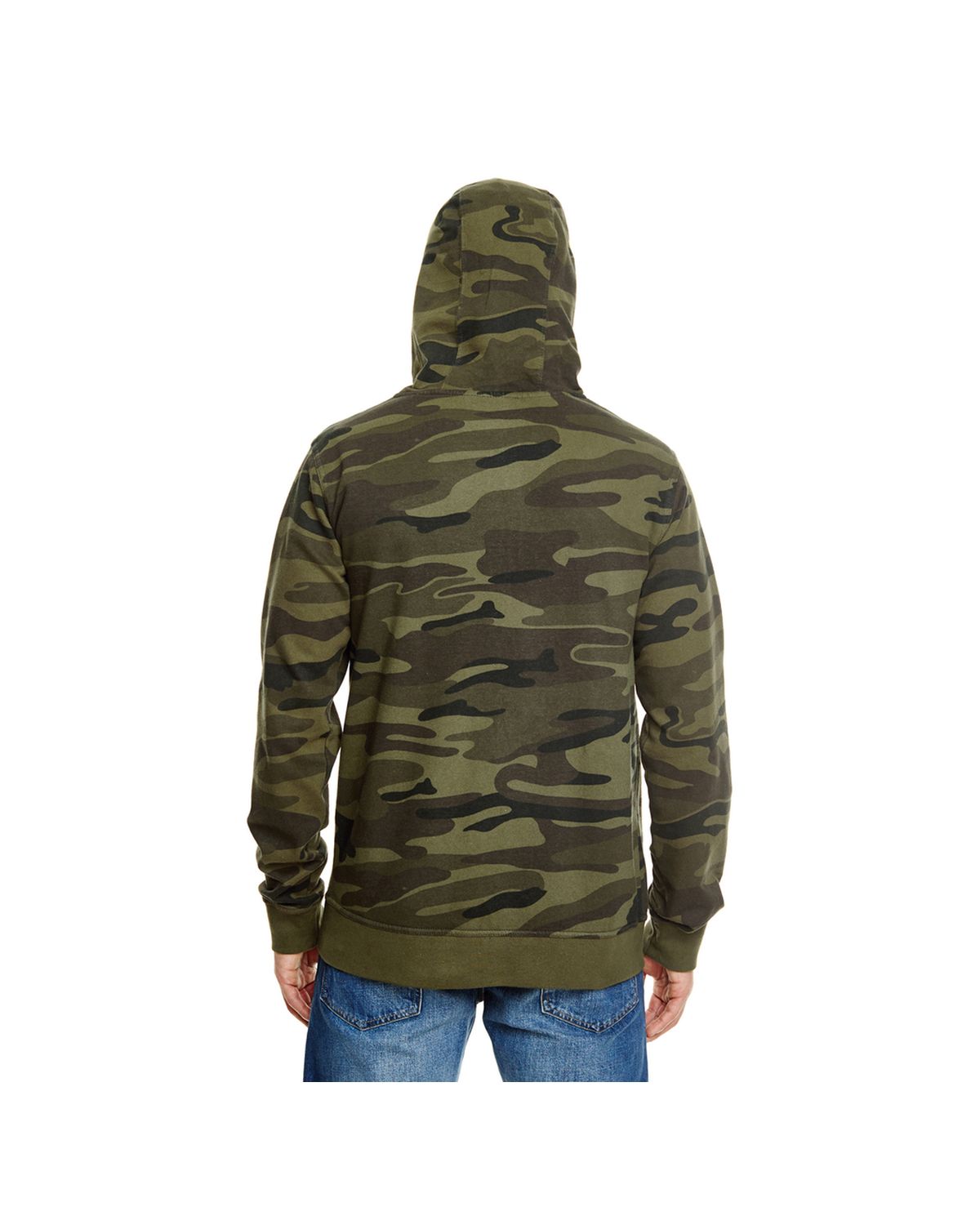 'Burnside 8615 Camo Hooded Full-Zip Sweatshirt'