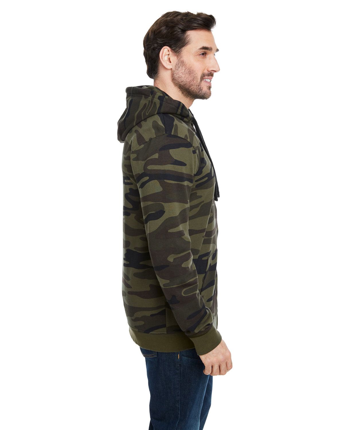 'Burnside 8615 Camo Hooded Full-Zip Sweatshirt'