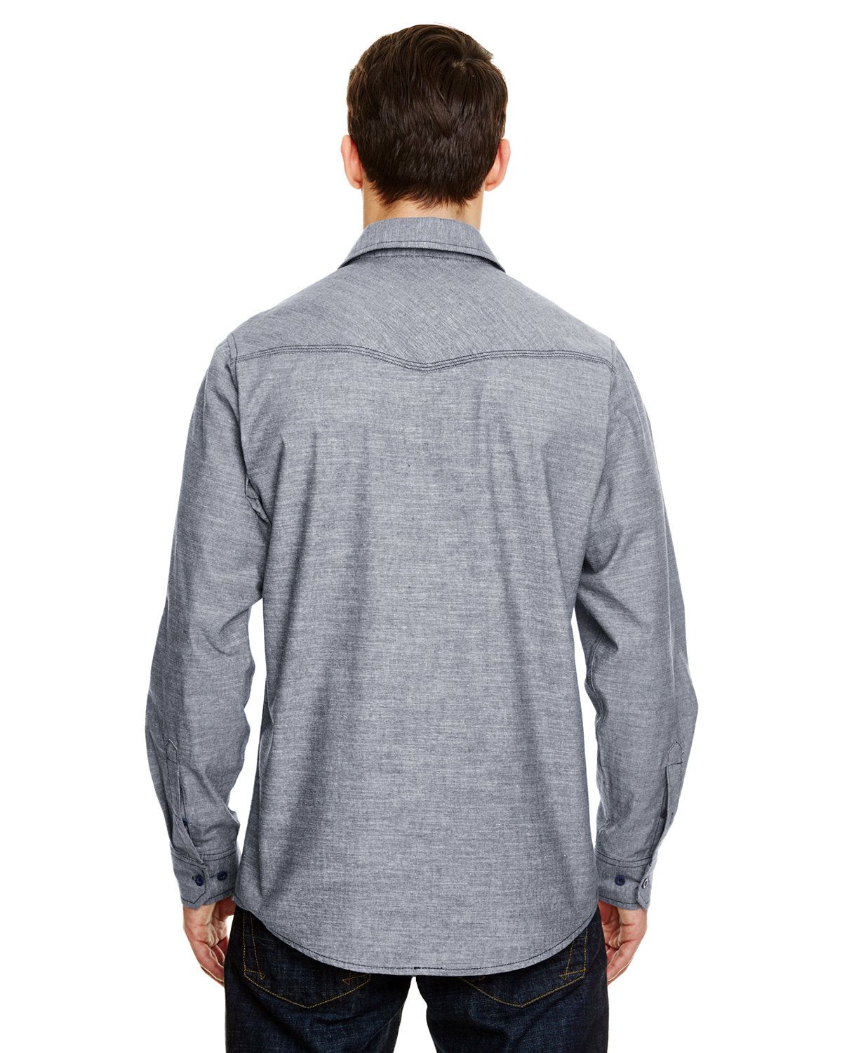 'Burnside B8255 Mens Chambray Woven Shirt'