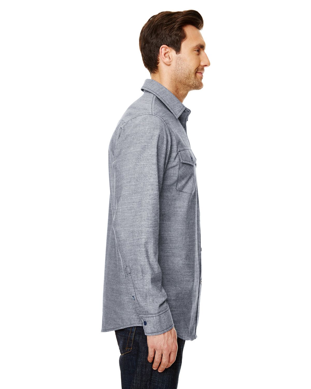 'Burnside B8255 Mens Chambray Woven Shirt'