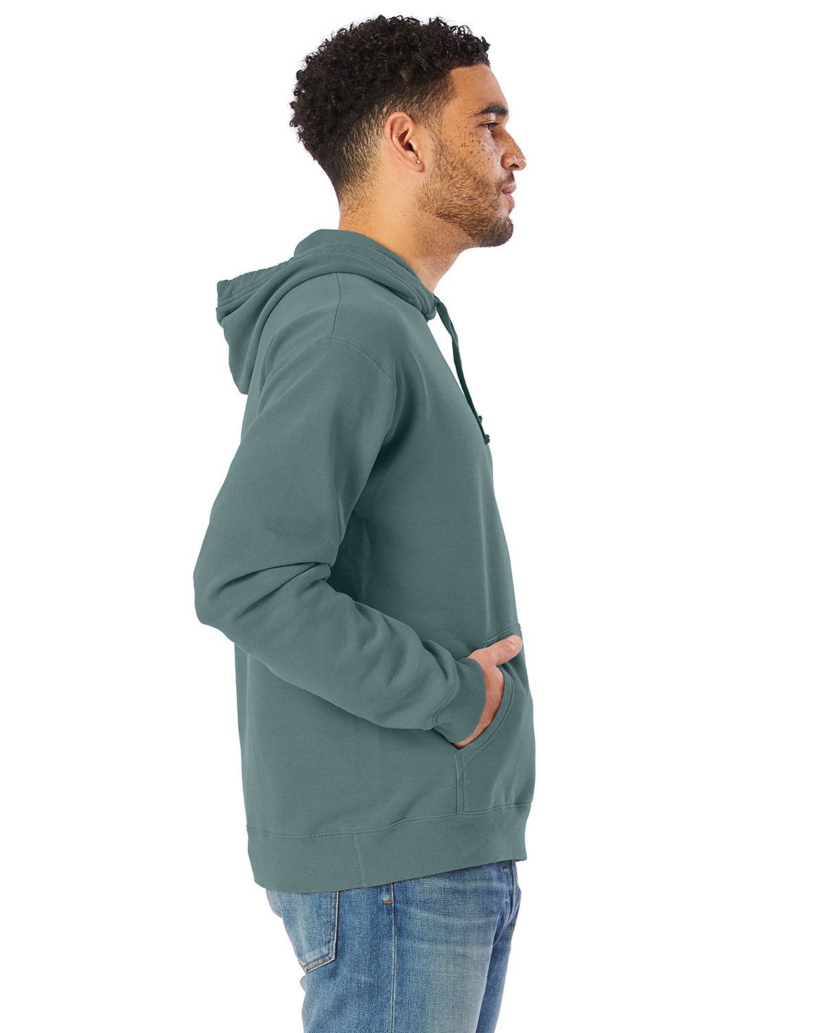 Hanes Men's Garment Dyed Fleece Hoodie