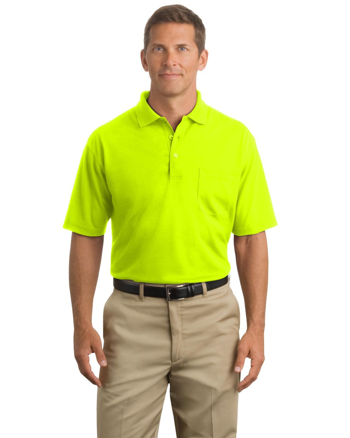 'CornerStone CS402P Men's Industrial Pocket Pique Polo'