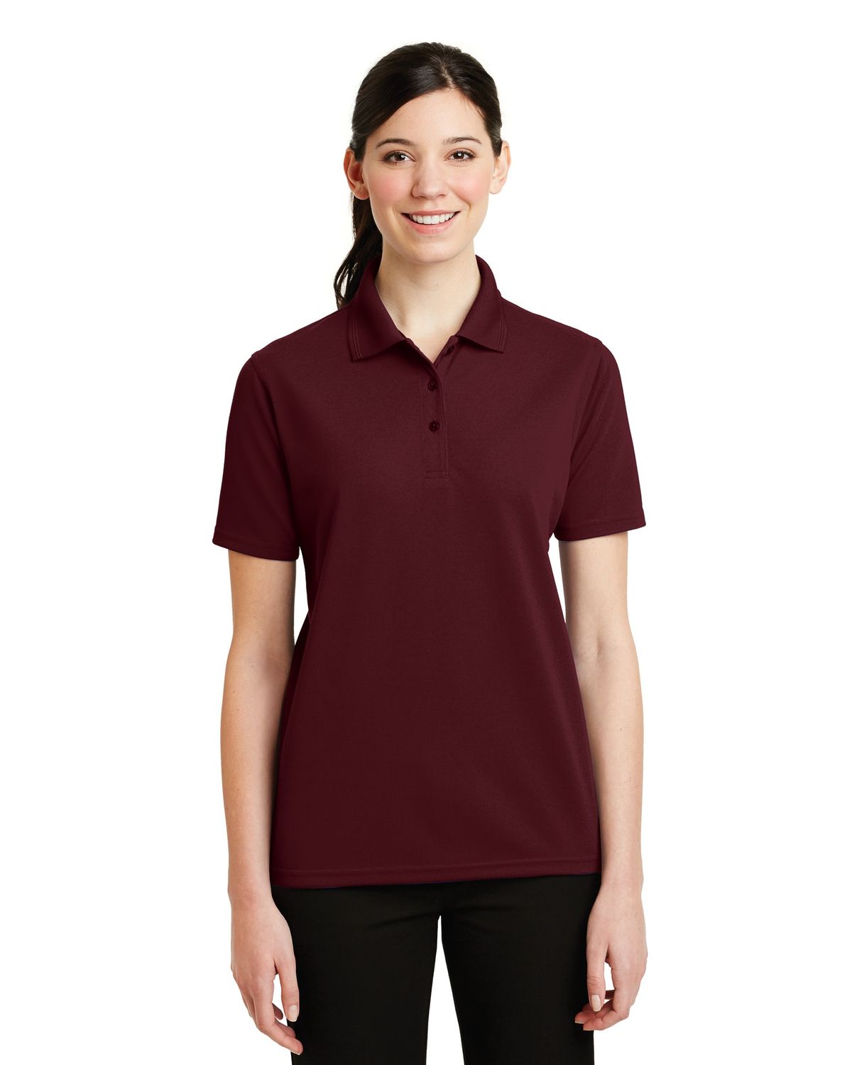 'CornerStone CS403 Ladies' Industrial Pocketless Pique Polo'