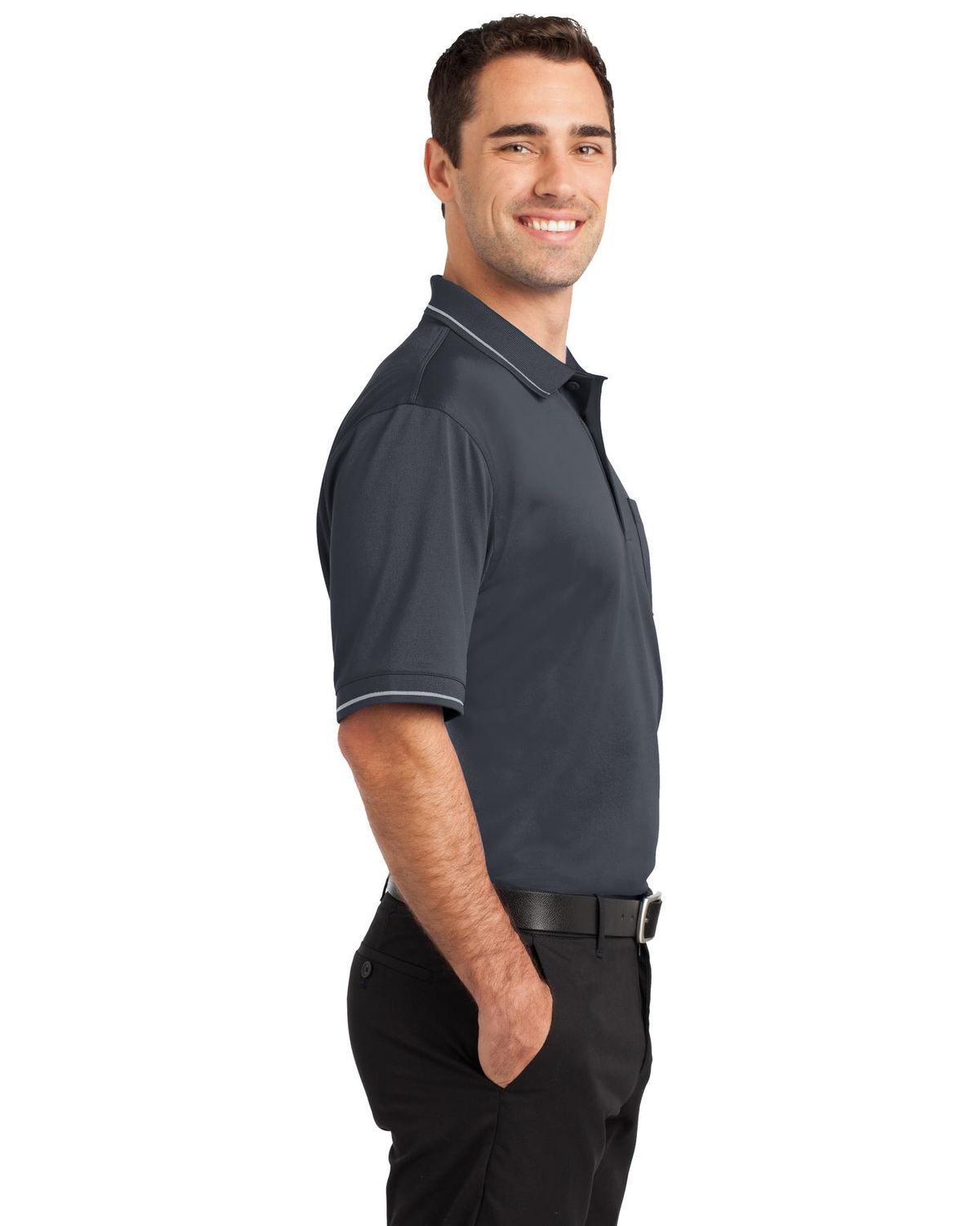 'CornerStone CS415 Men's Select Snag-Proof Tipped Pocket Polo'