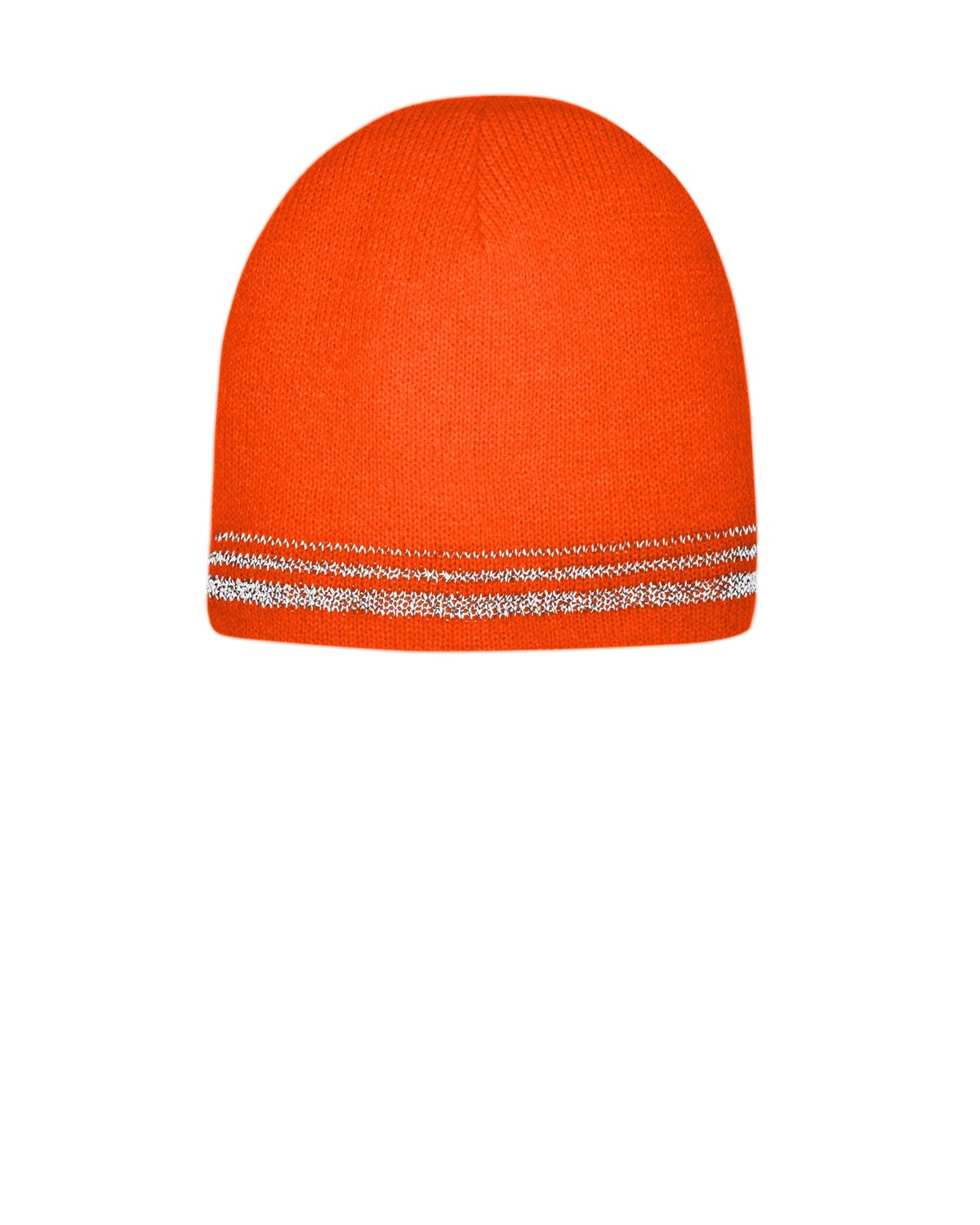 'CornerStone CS804 Unisex Lined Enhanced Visibility Beanie with Reflective Stripes'