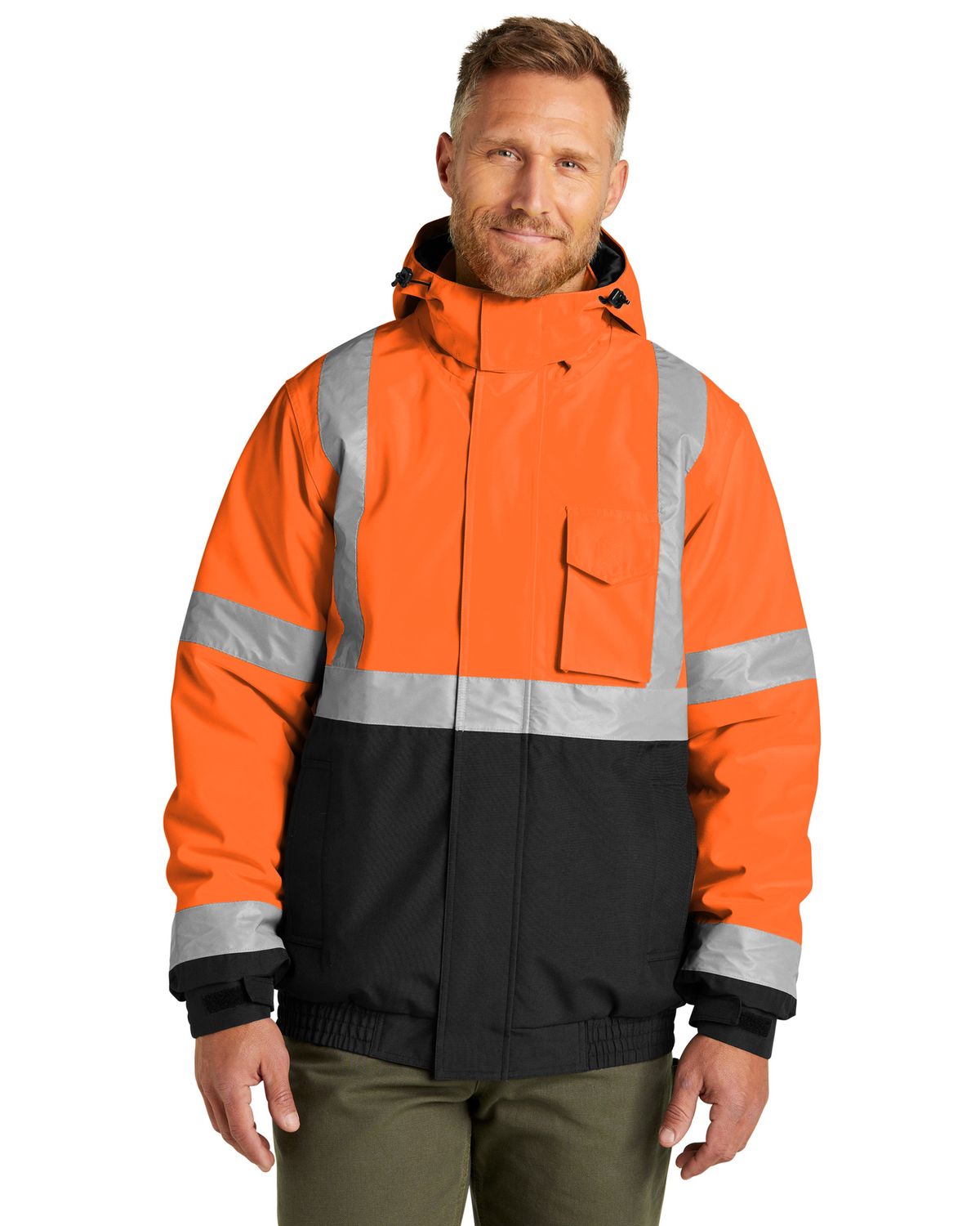 'CornerStone CSJ500 Men's ANSI 107 Class 3 Economy Waterproof Insulated Bomber Jacket'