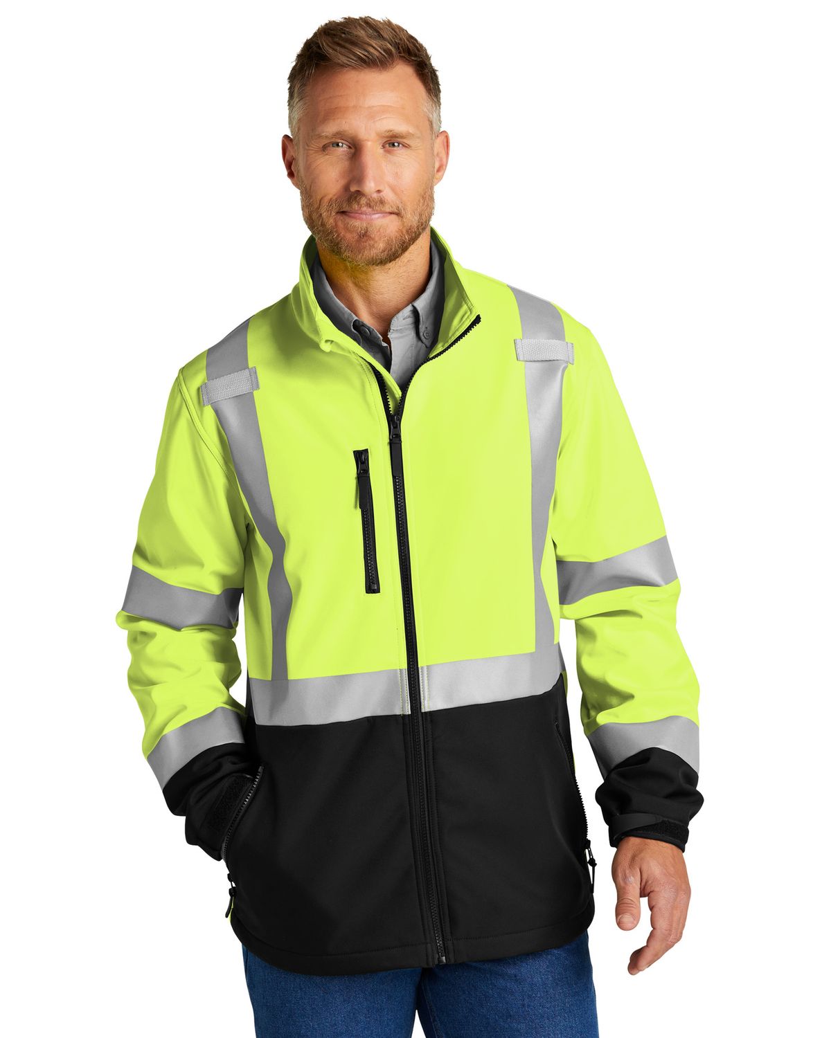 'CornerStone CSJ503 Men's ANSI 107 Class 3 Soft Shell Jacket'