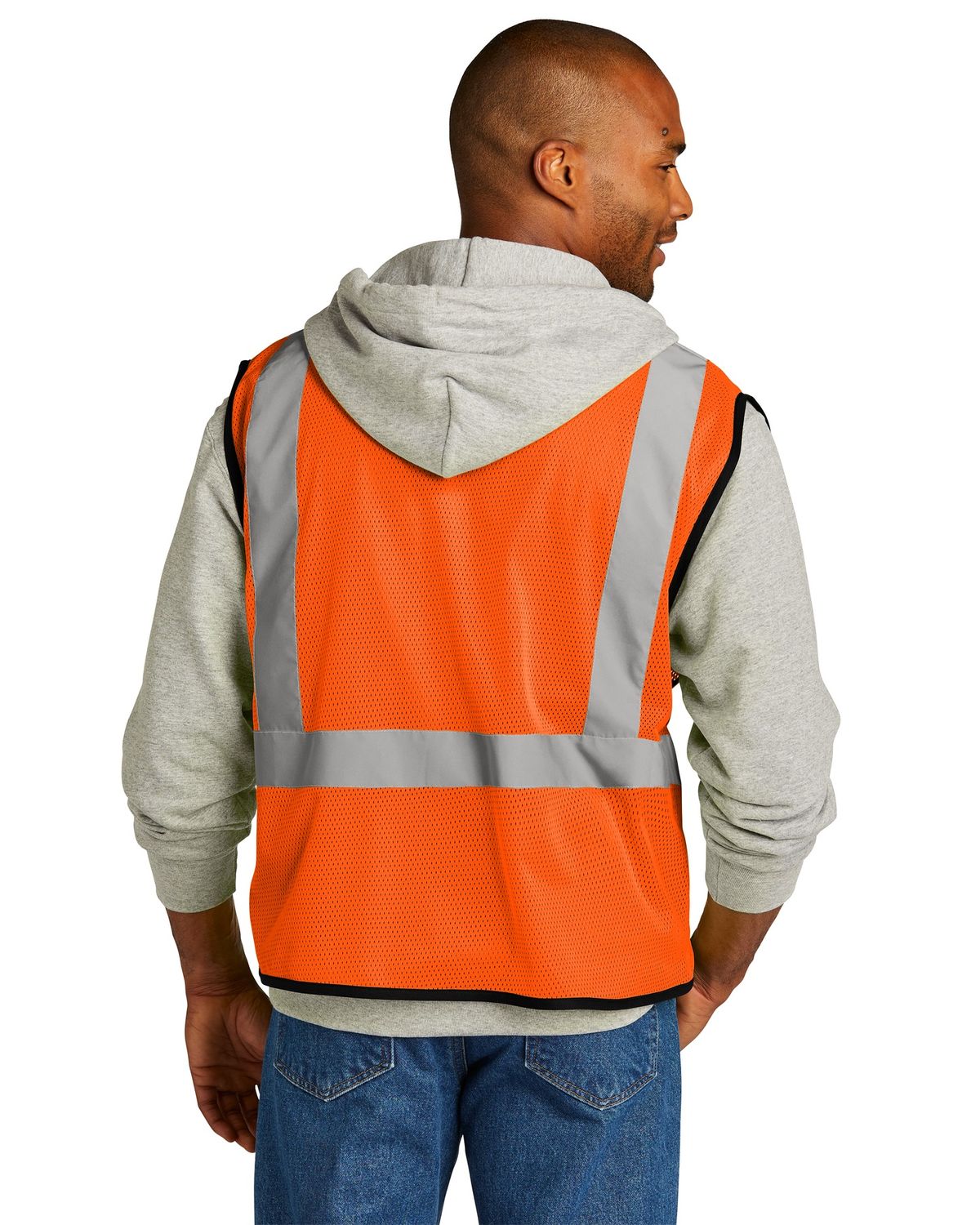 'CornerStone CSV100 Men's ANSI 107 Class 2 Economy Mesh One Pocket Vest'