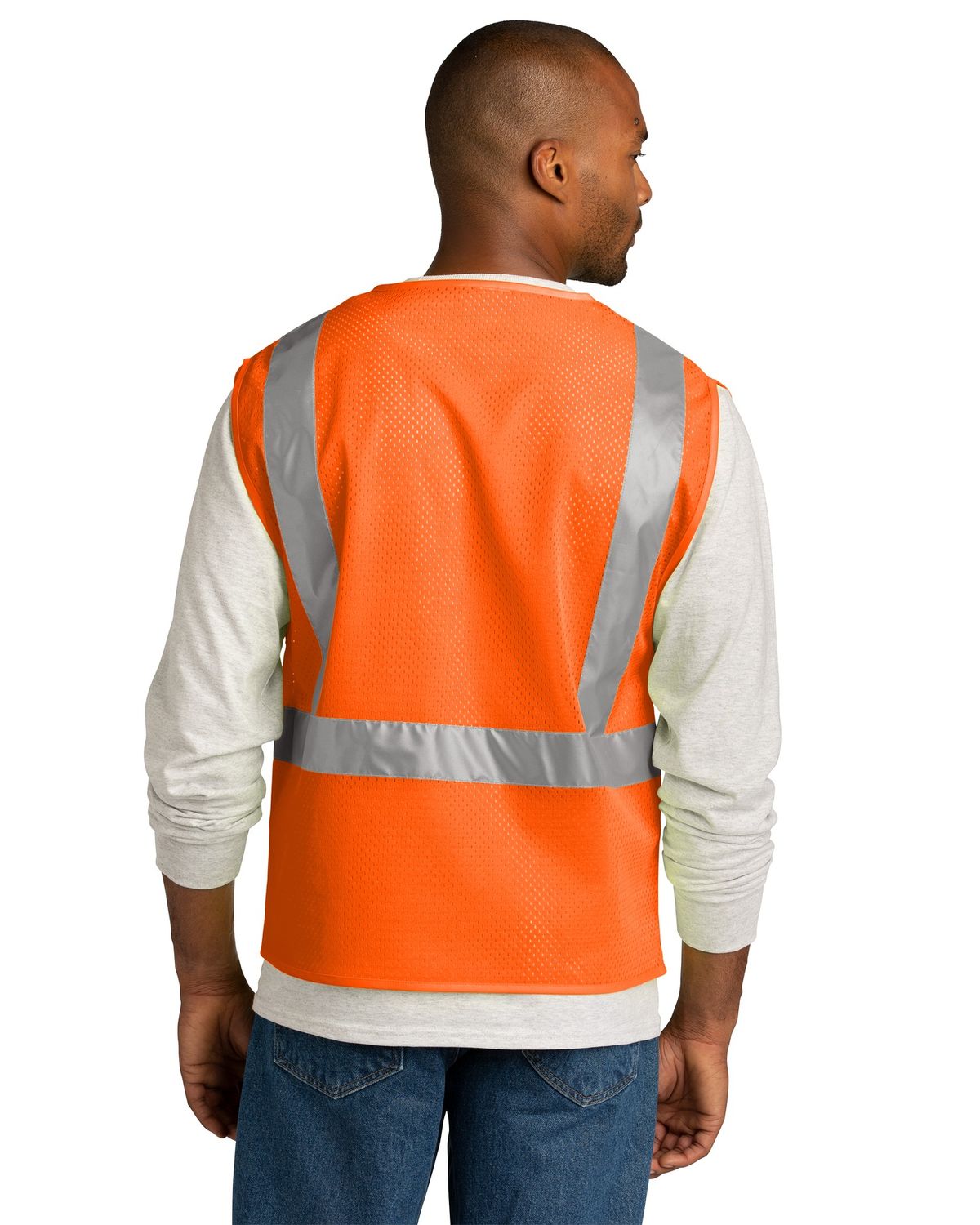 'CornerStone CSV102 Men's ANSI 107 Class 2 Mesh Zippered Vest'