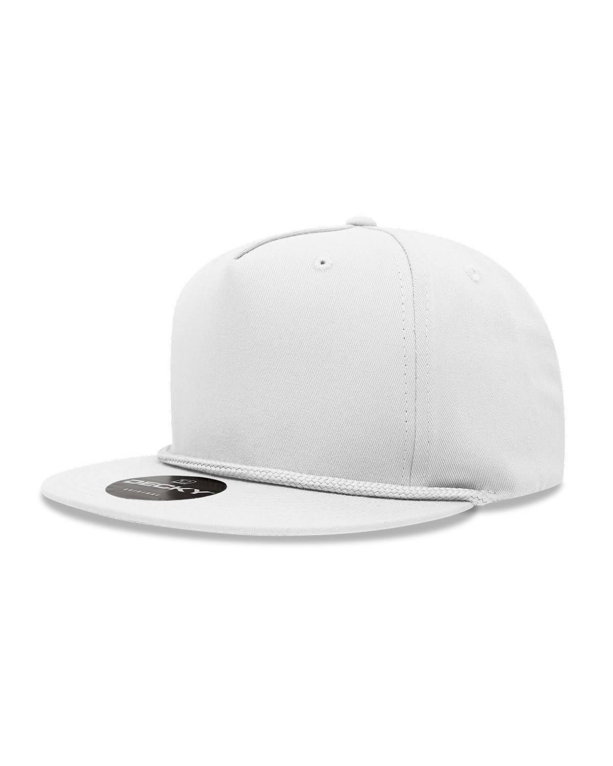 '5 Panel High Profile Structured Cotton Blend Rope Hat'