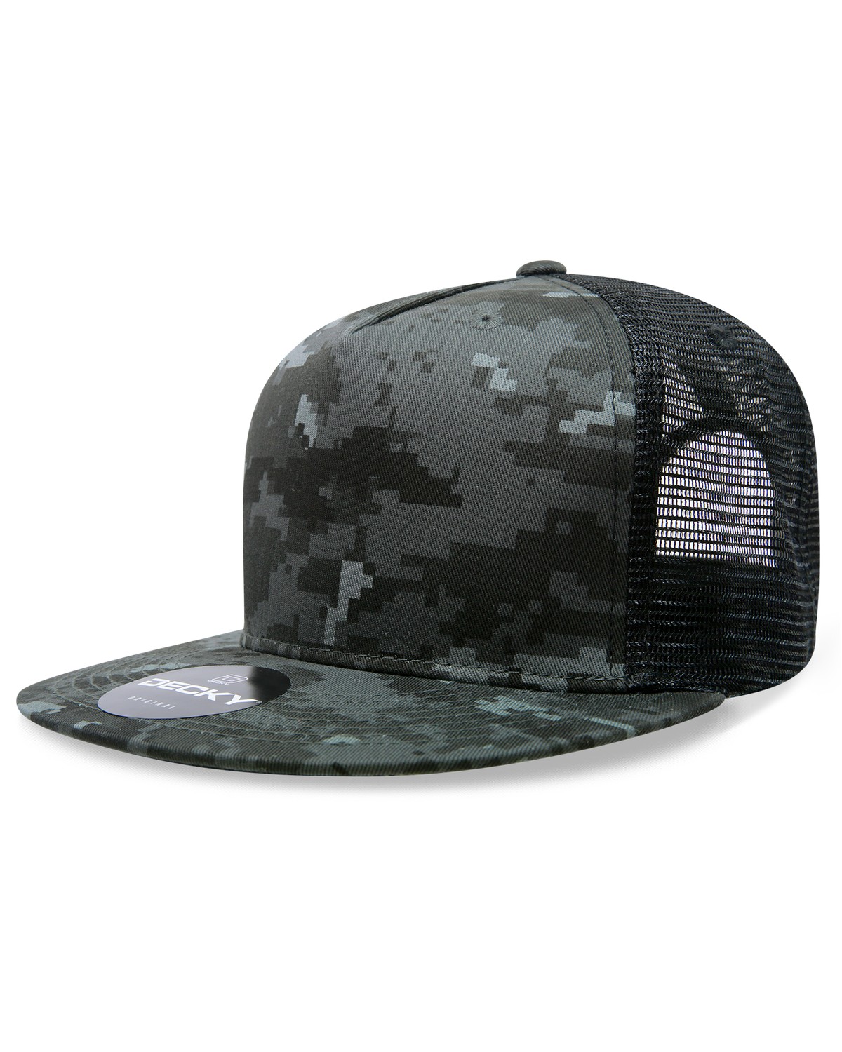 '5 Panel High Profile Structured Cotton/Poly Blend Trucker'