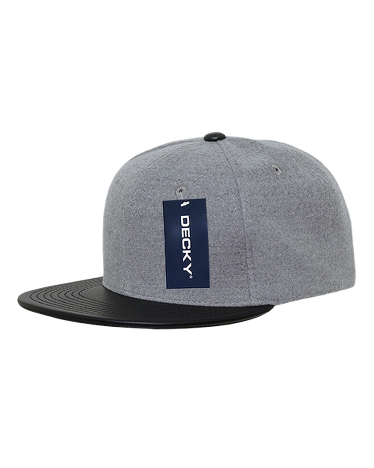 '6 Panel High Profile Structured Melton Vinyl Snapback'