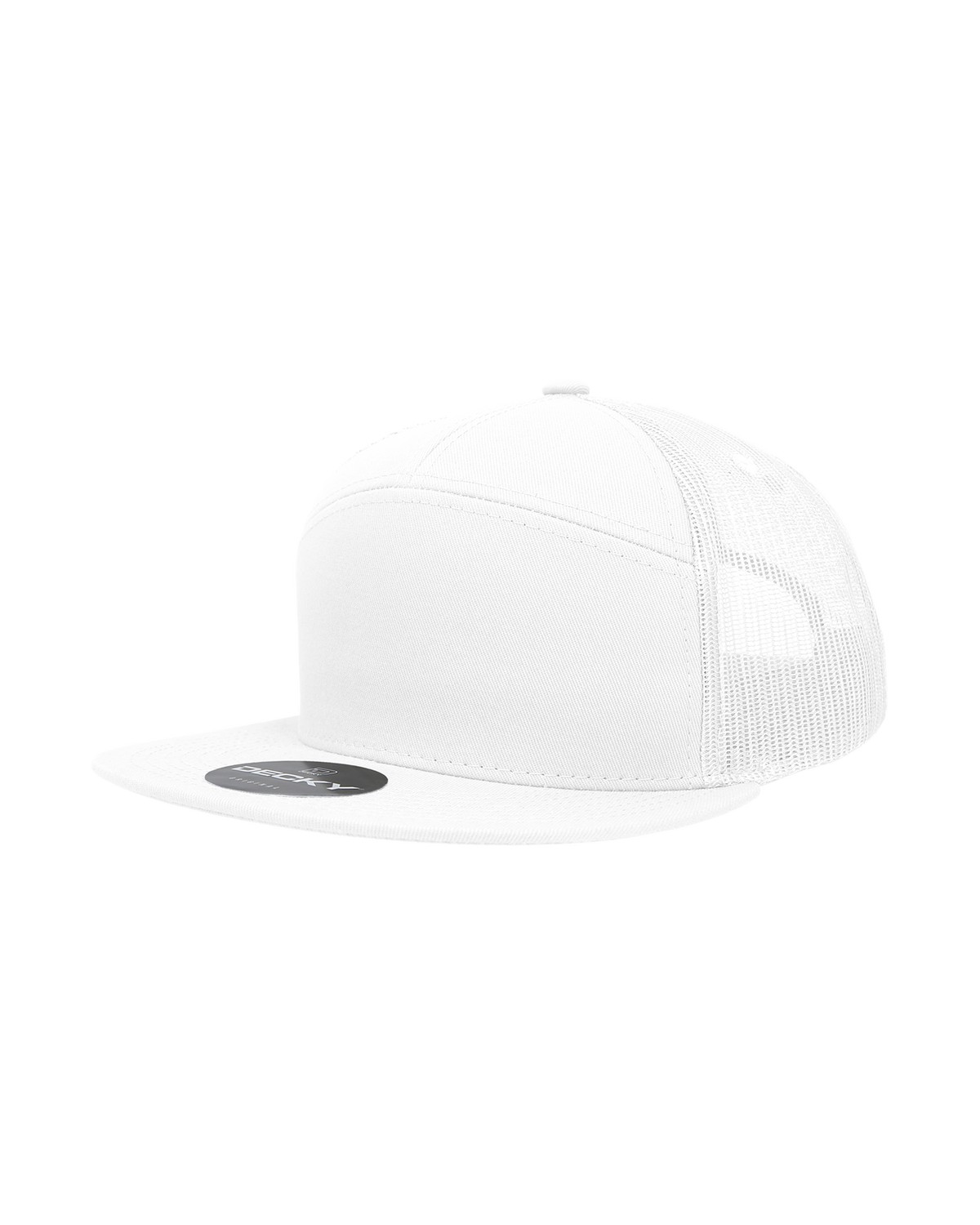 '7 Panel High Profile Structured Cotton Blend Trucker'