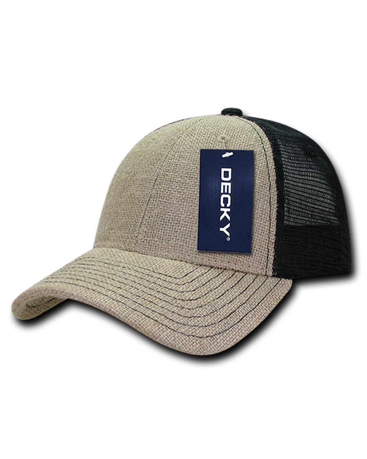 '6 Panel Low Profile Structured Jute Trucker'