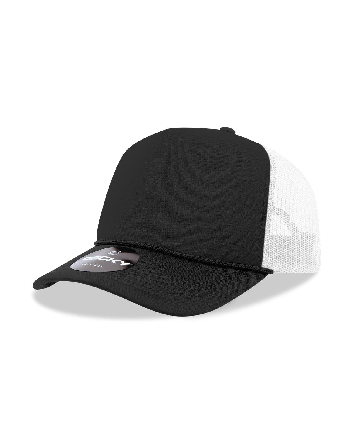 '5 Panel Mid Profile Structured Two Tone Foam Trucker'