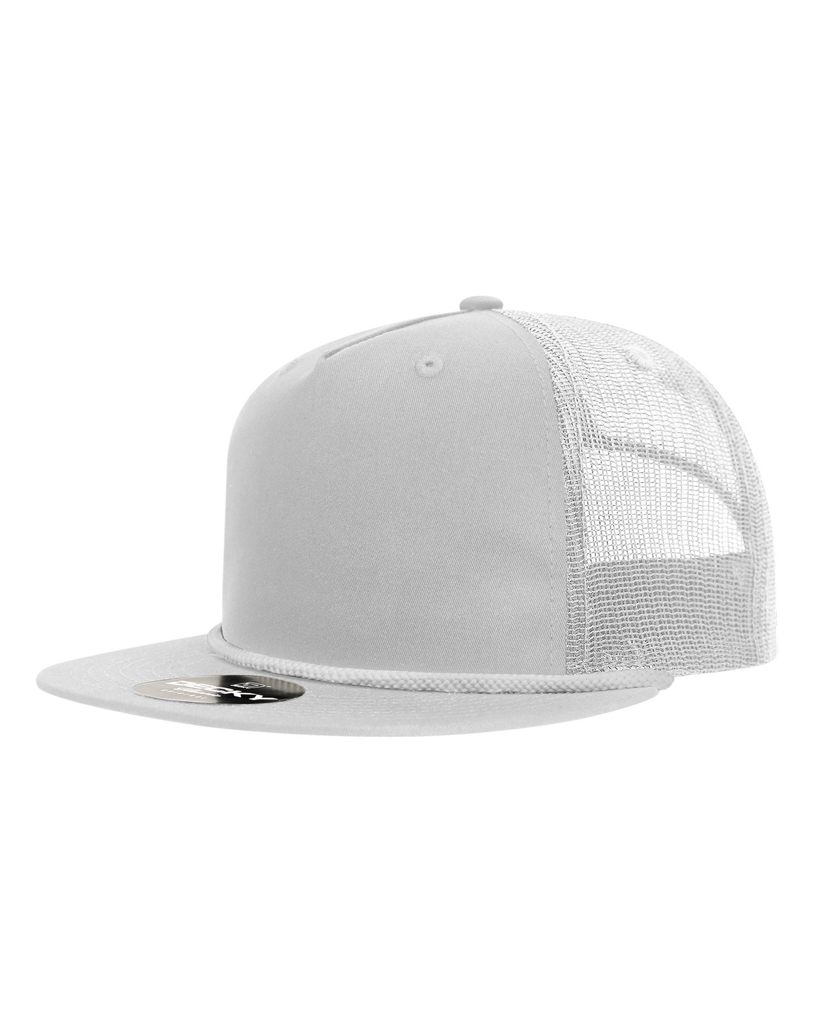 '5 Panel High Profile Relaxed Cotton Blend Trucker w/Rope'
