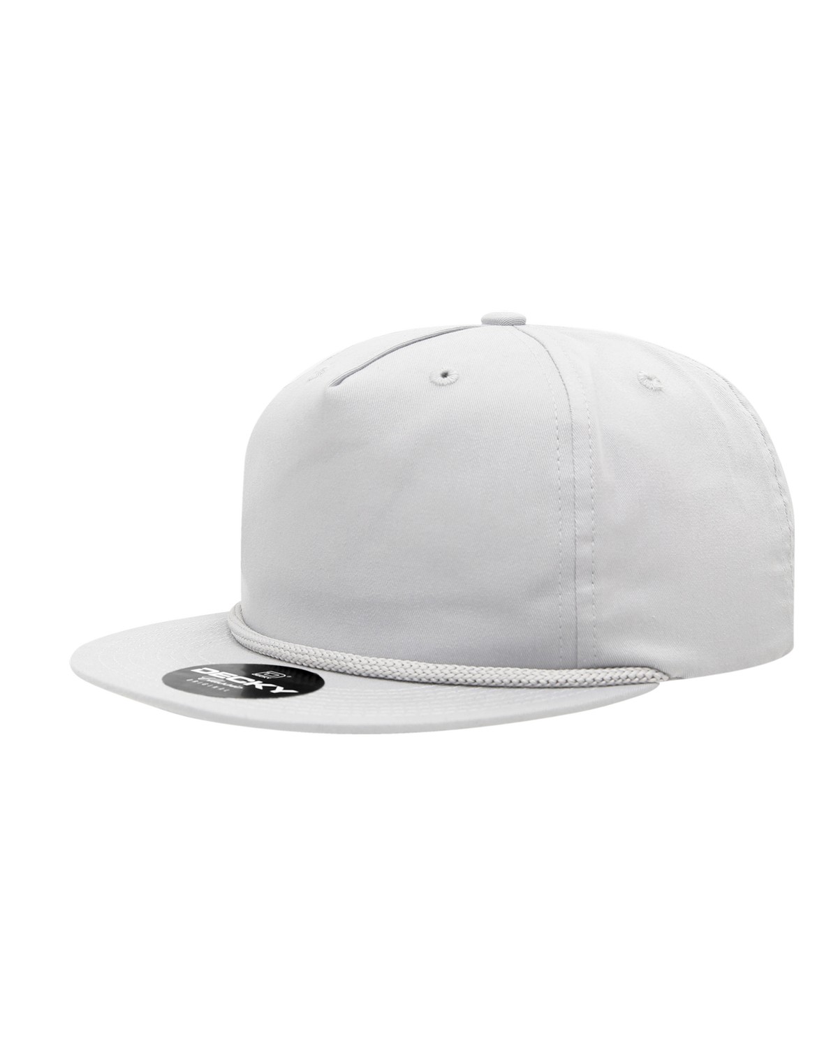 '5 Panel High Profile Relaxed Cotton Blend Rope Hat'