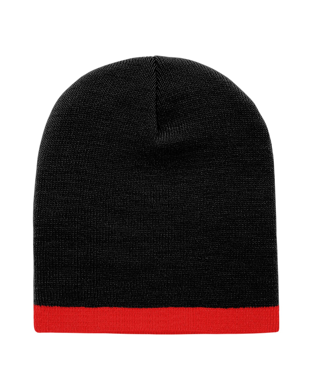 'Acrylic/Polyester Striped Short Beanie'