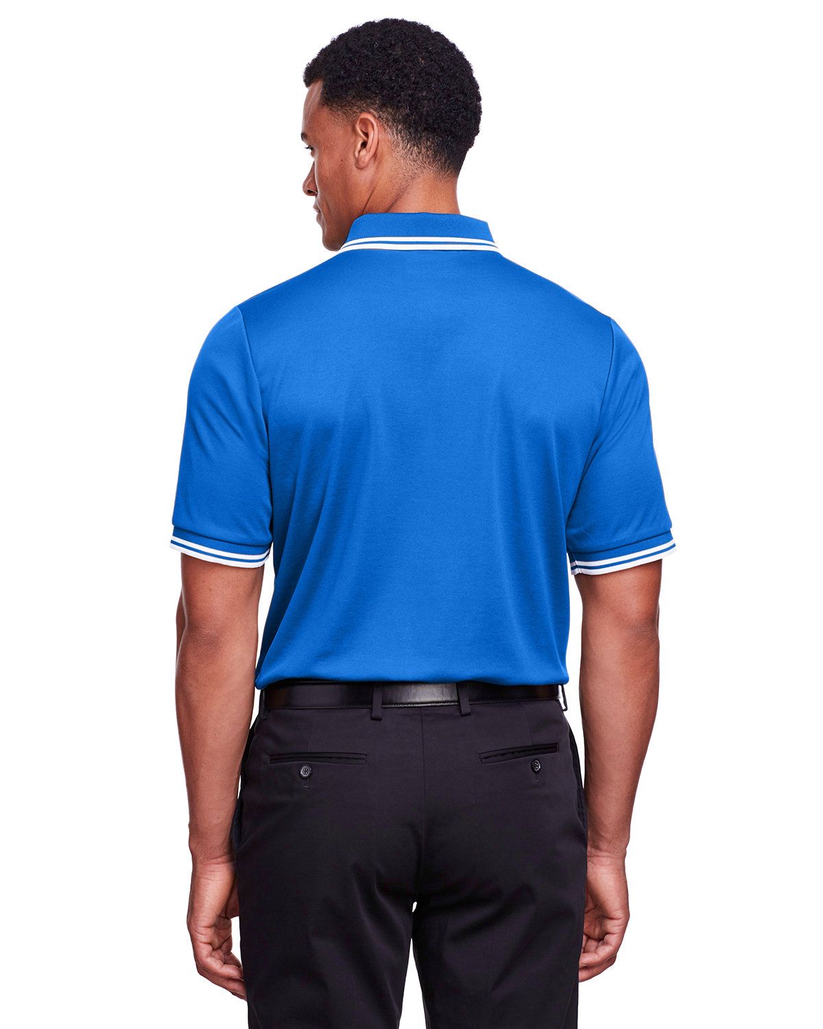 'Devon & Jones DG20C Men's Crownlux Performance Plaited Tipped Polo'