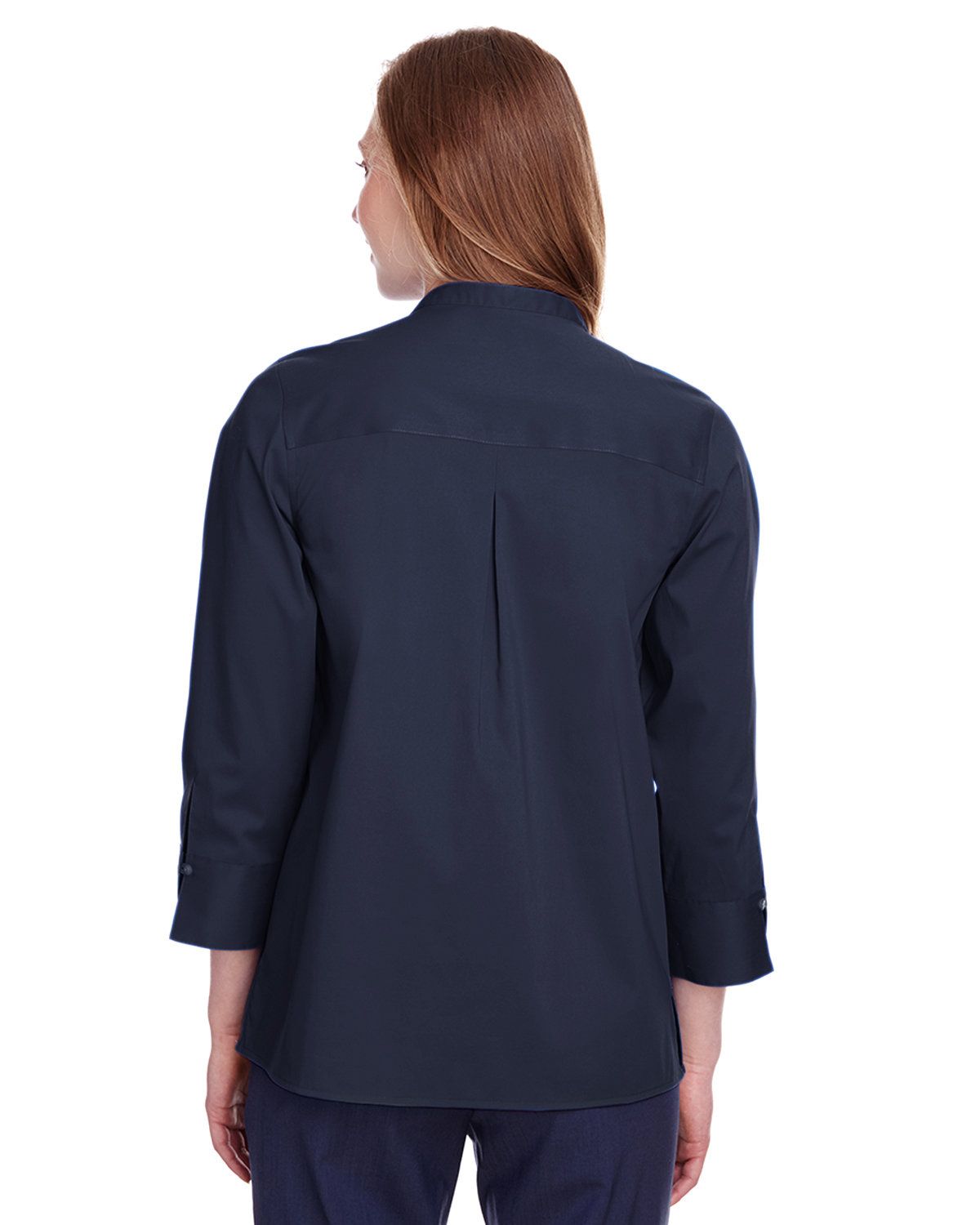 'Devon & Jones DG560W Ladies Crown  Collection Stretch Broadcloth 3/4 Sleeve Blouse'