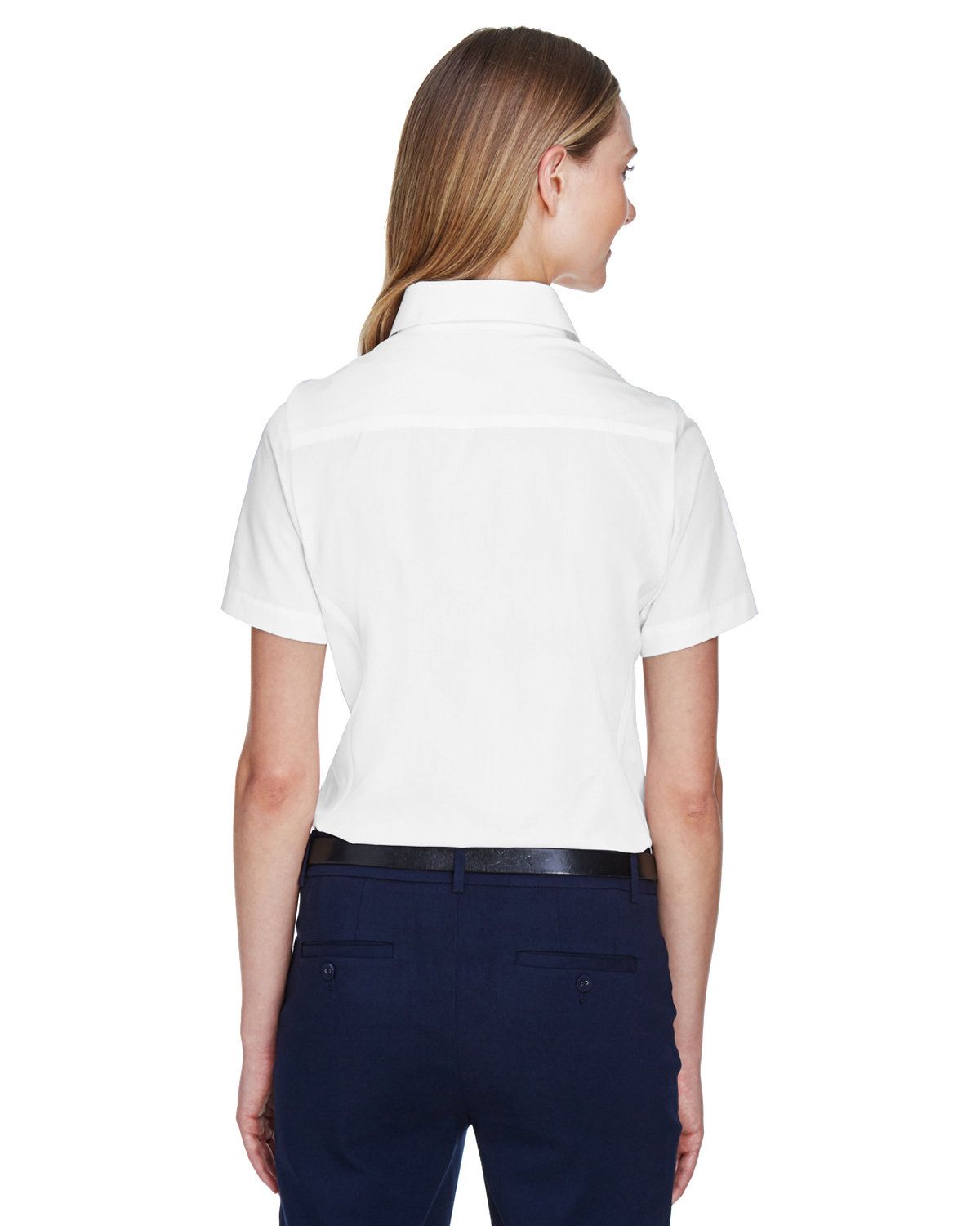 'Devon & Jones D620SW Ladies Crown Woven Collection Solid Broadcloth Short-Sleeve Shirt'