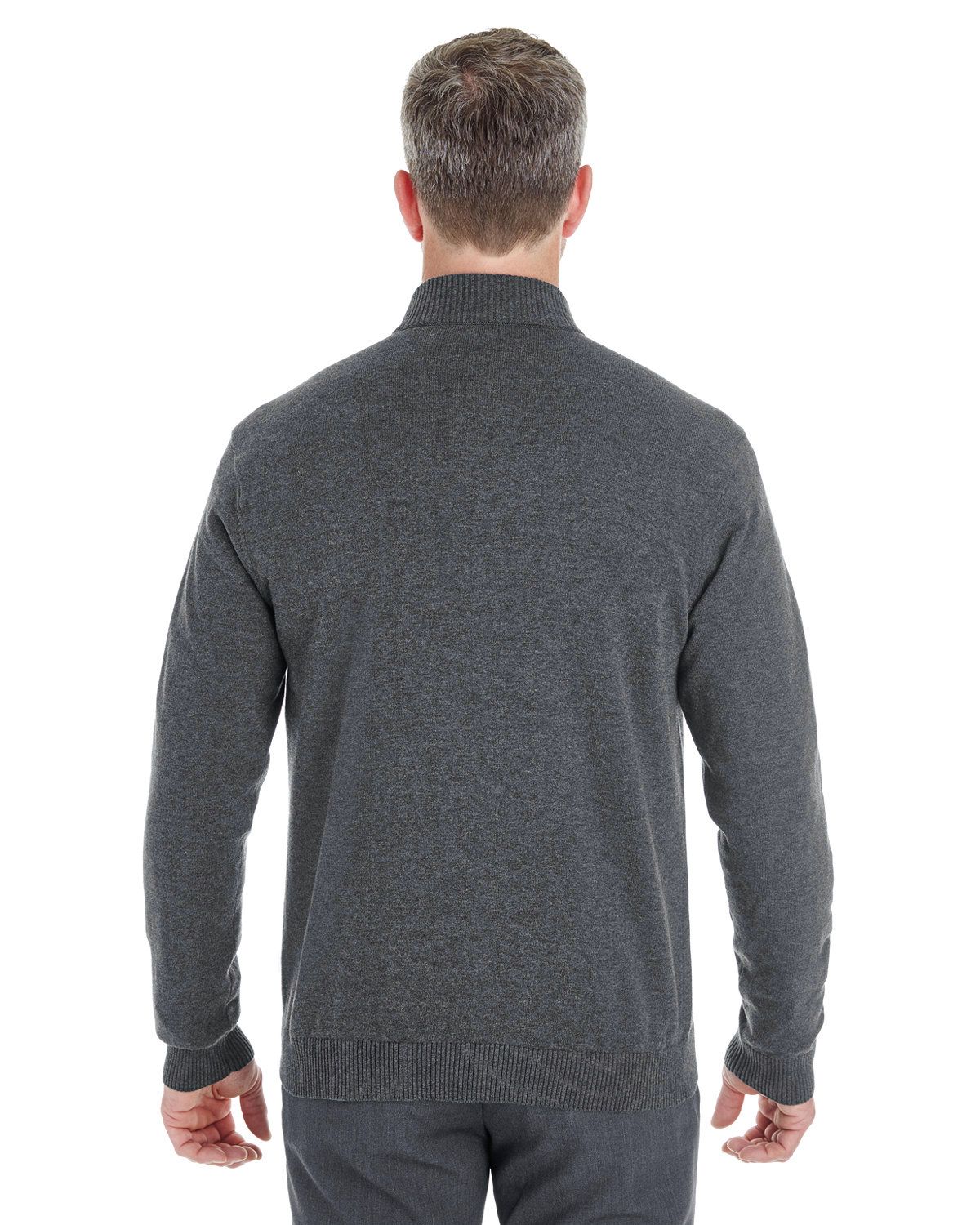 'Devon & Jones DG478 Men's Manchester Fully-Fashioned Quarter-Zip Sweater'