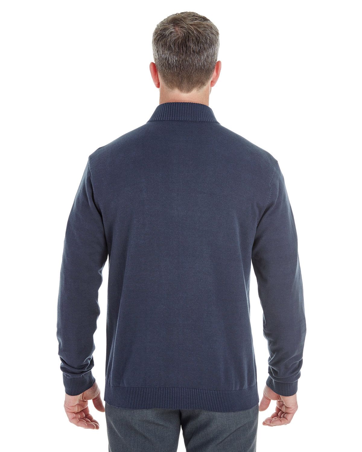 'Devon & Jones DG478 Men's Manchester Fully-Fashioned Quarter-Zip Sweater'
